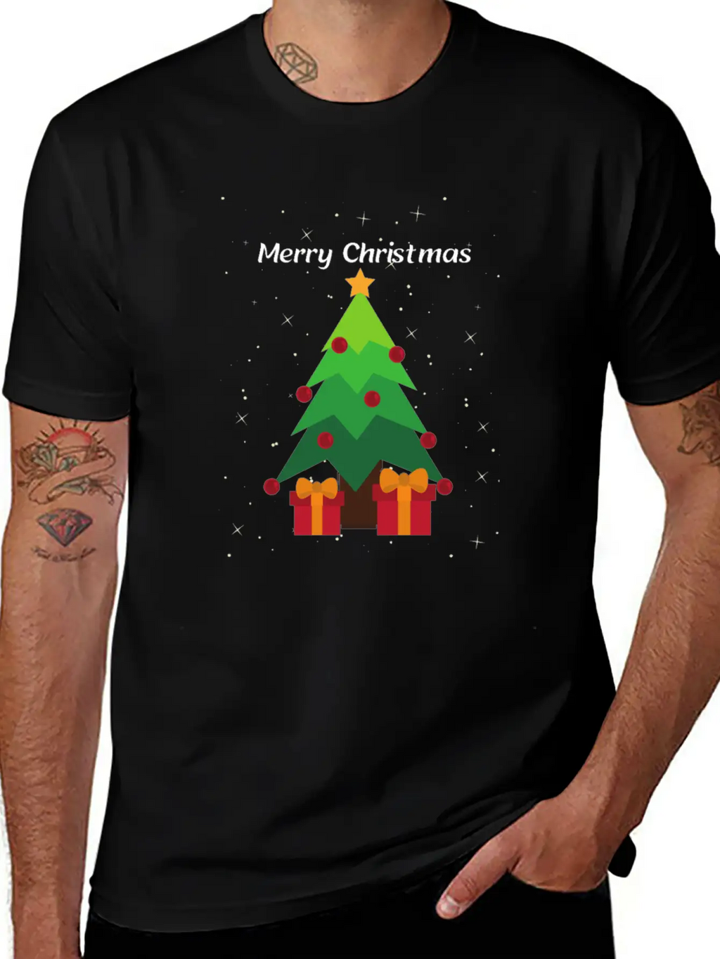 MERRY CHRISTMAS DESIGN Breathable Soft Cotton T-Shirt – Timeless Casual Look