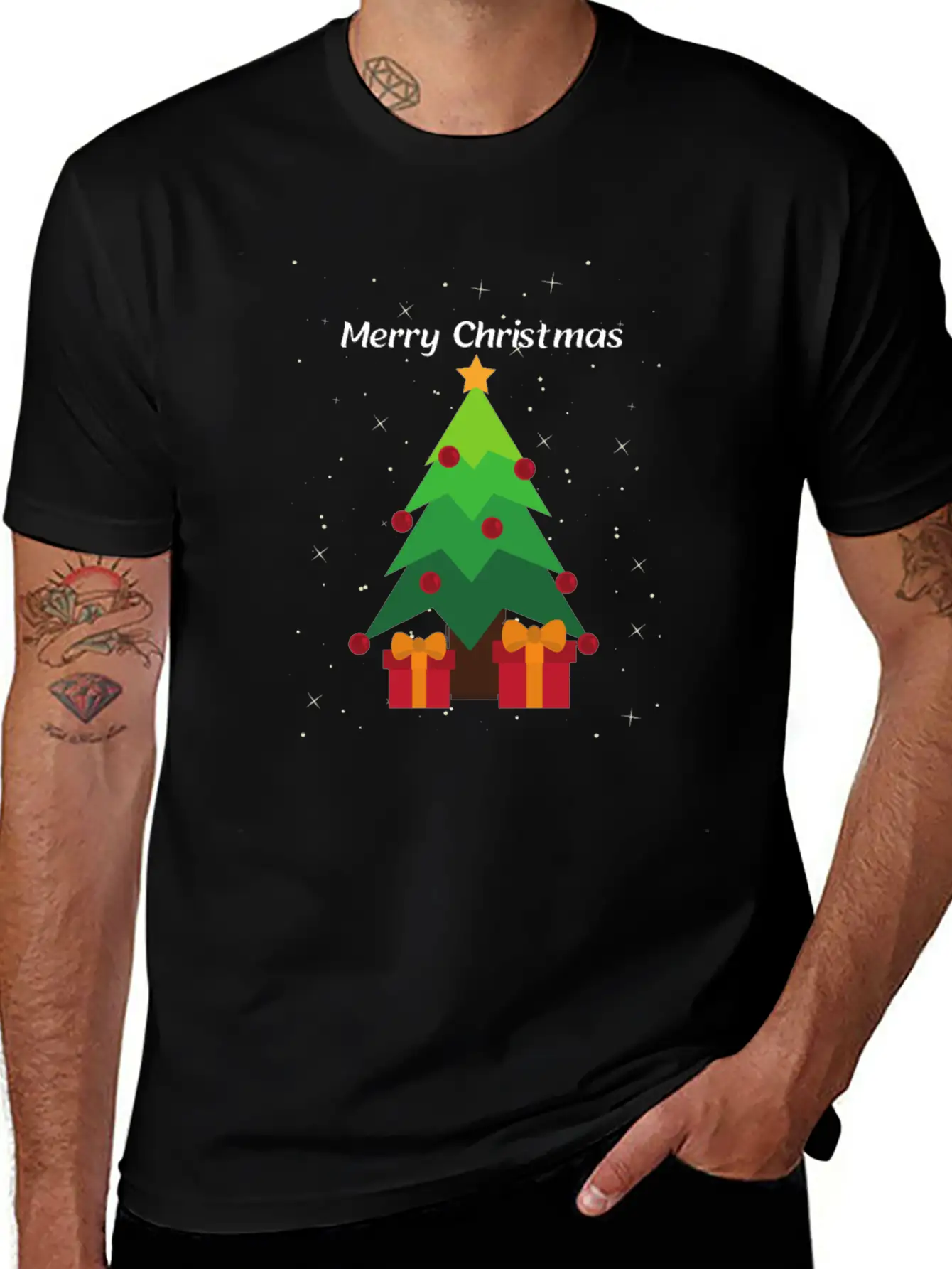 MERRY CHRISTMAS DESIGN Breathable Soft Cotton T-Shirt – Timeless Casual Look