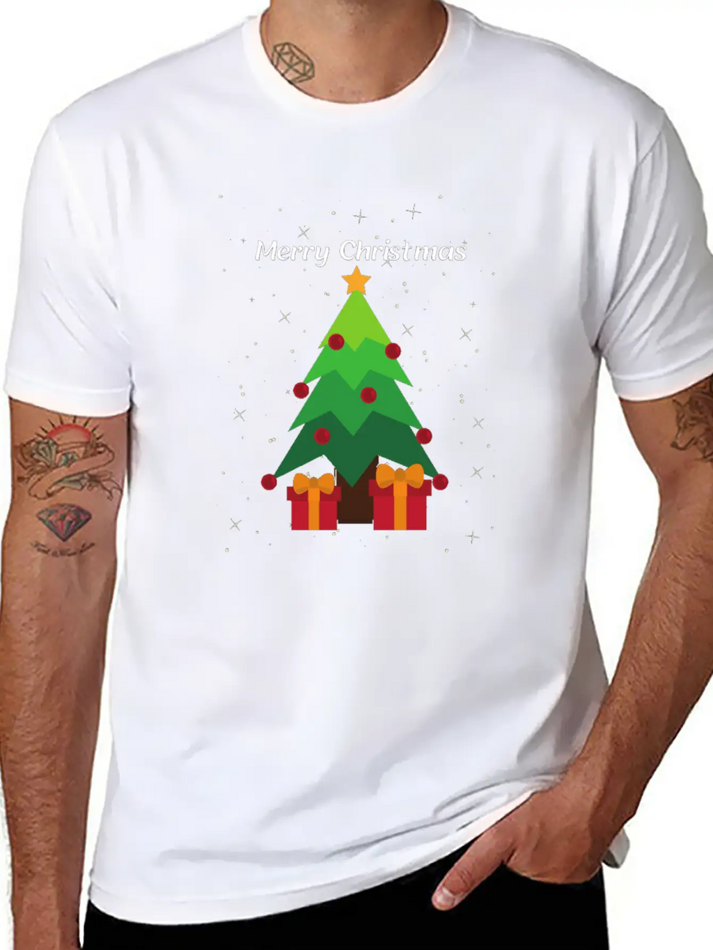 MERRY CHRISTMAS DESIGN Breathable Soft Cotton T-Shirt – Timeless Casual Look