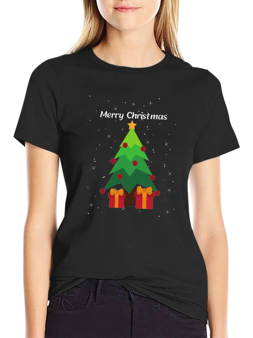 MERRY CHRISTMAS DESIGN Breathable Soft Cotton T-Shirt – Timeless Casual Look