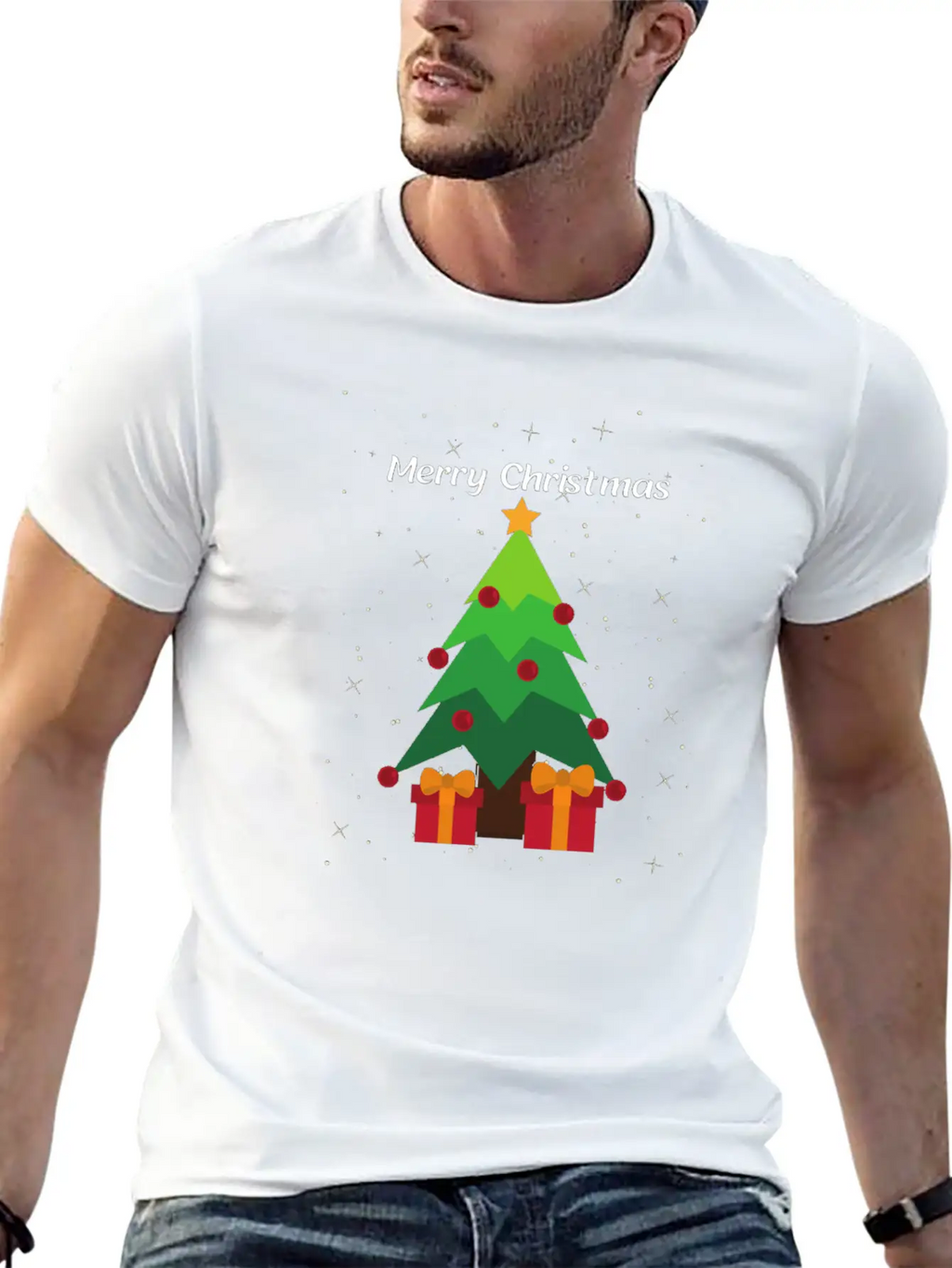 MERRY CHRISTMAS DESIGN Breathable Soft Cotton T-Shirt – Timeless Casual Look