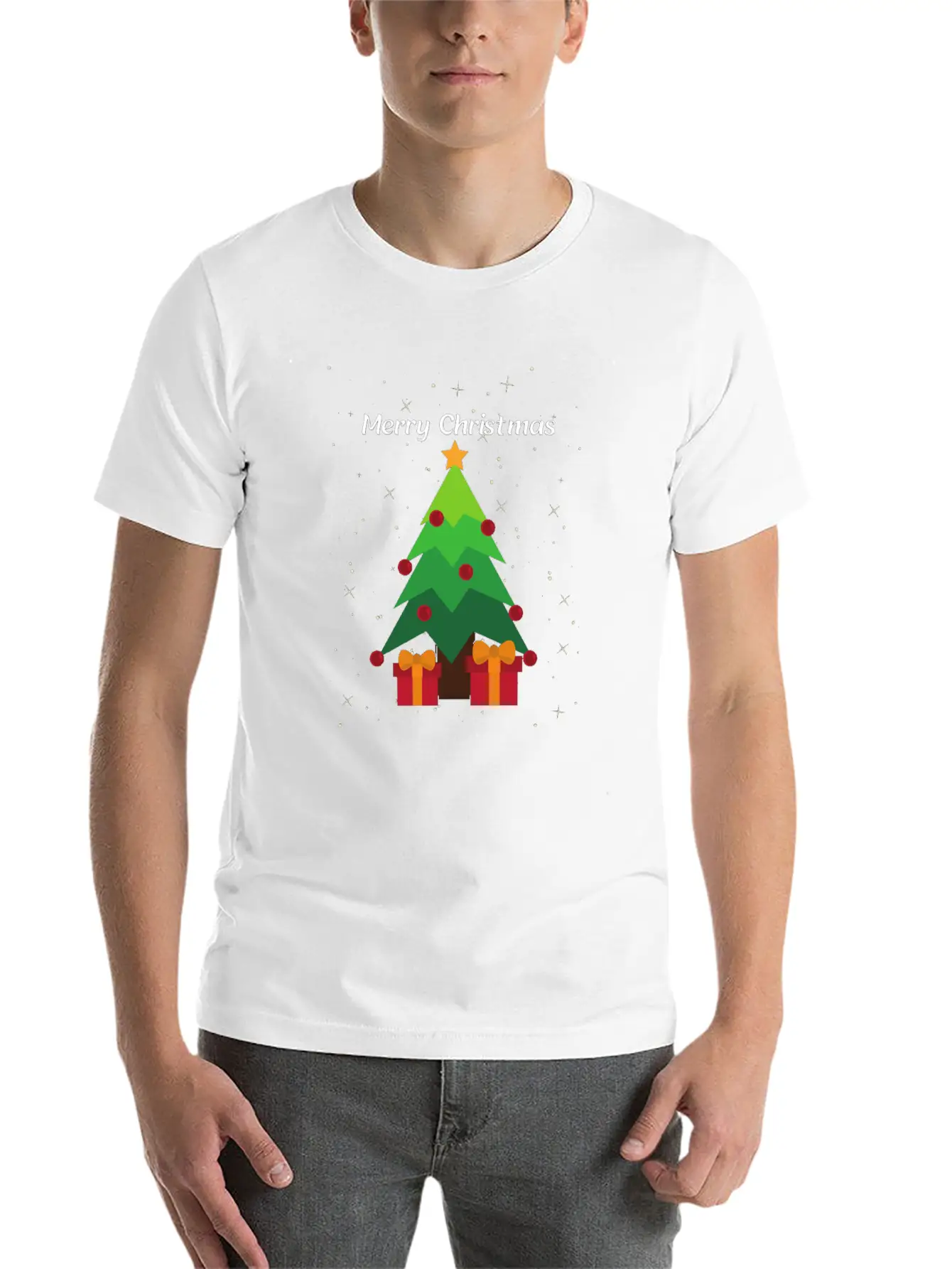 MERRY CHRISTMAS DESIGN Breathable Soft Cotton T-Shirt – Timeless Casual Look