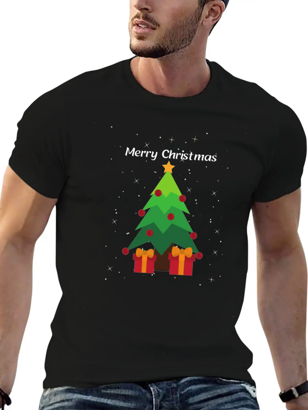 MERRY CHRISTMAS DESIGN Breathable Soft Cotton T-Shirt – Timeless Casual Look