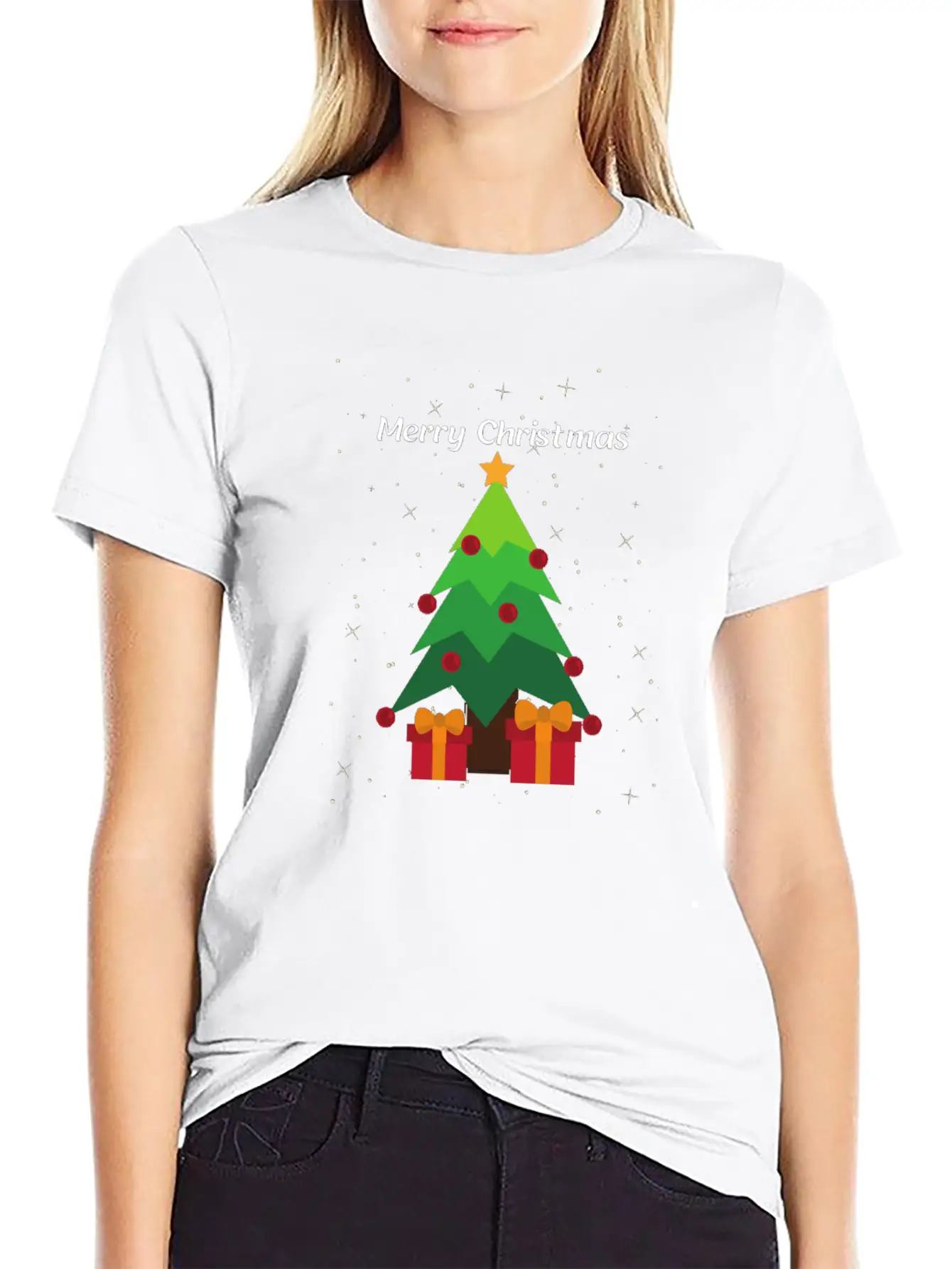 MERRY CHRISTMAS DESIGN Breathable Soft Cotton T-Shirt – Timeless Casual Look