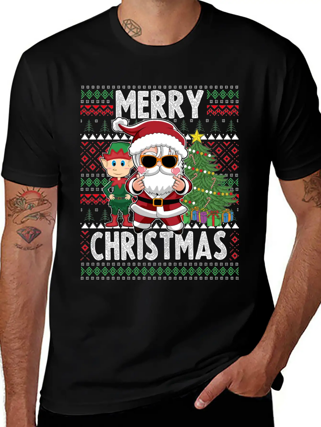 Merry Christmas K Pop Christmas Unisex Short Sleeve Soft Cotton T-Shirt – Casual Everyday Wear