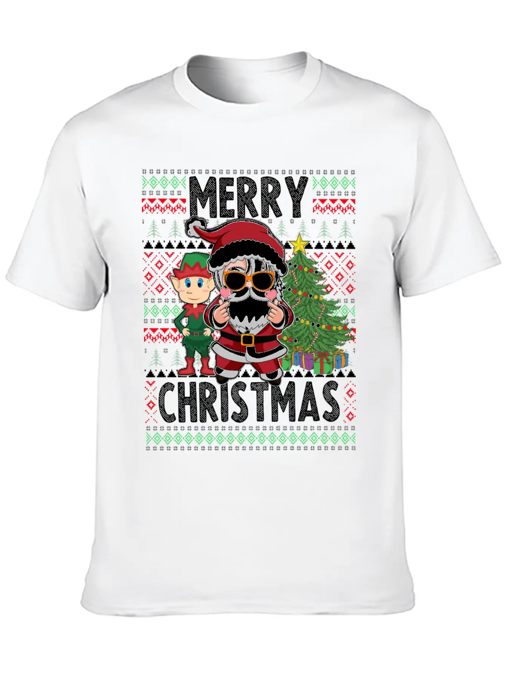 Merry Christmas K Pop Christmas Unisex Short Sleeve Soft Cotton T-Shirt – Casual Everyday Wear