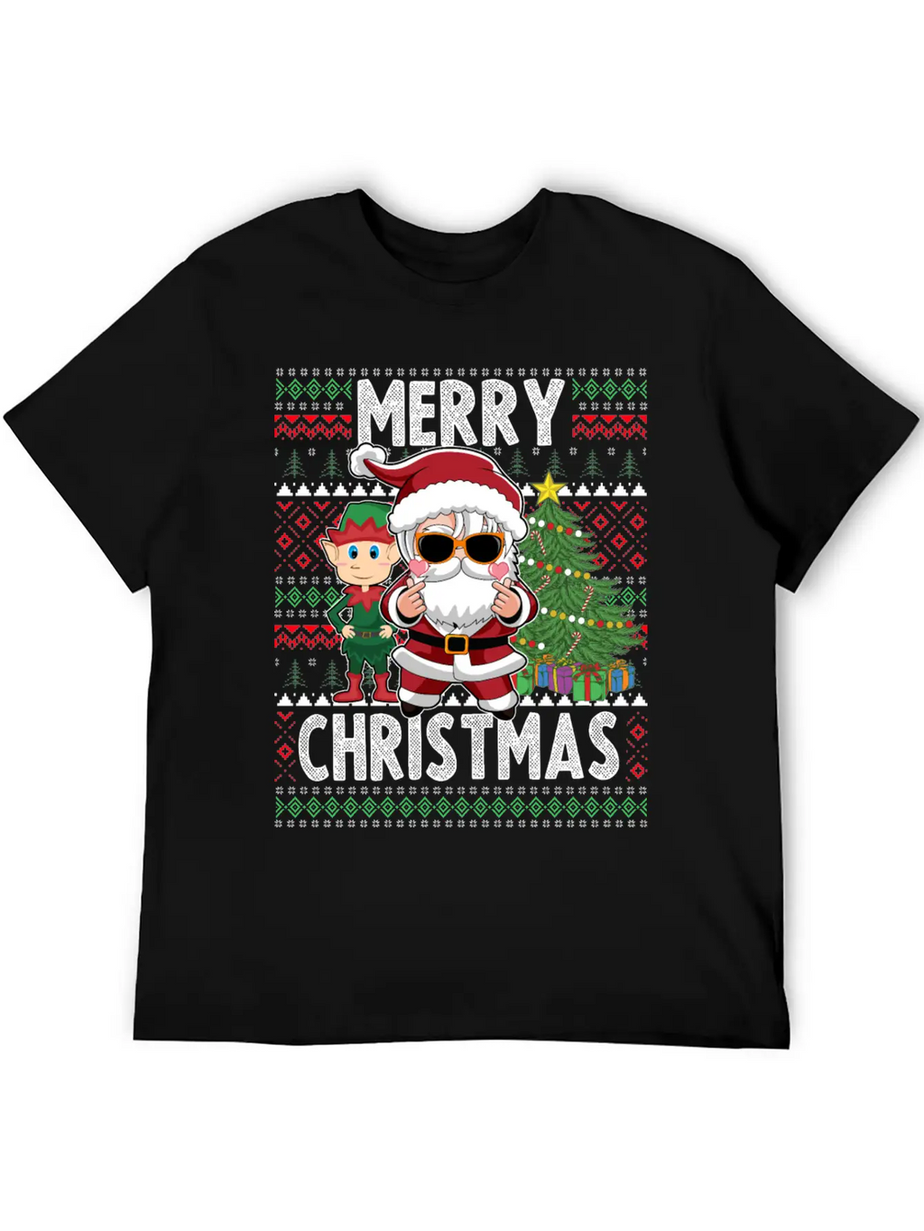 Merry Christmas K Pop Christmas Unisex Short Sleeve Soft Cotton T-Shirt – Casual Everyday Wear