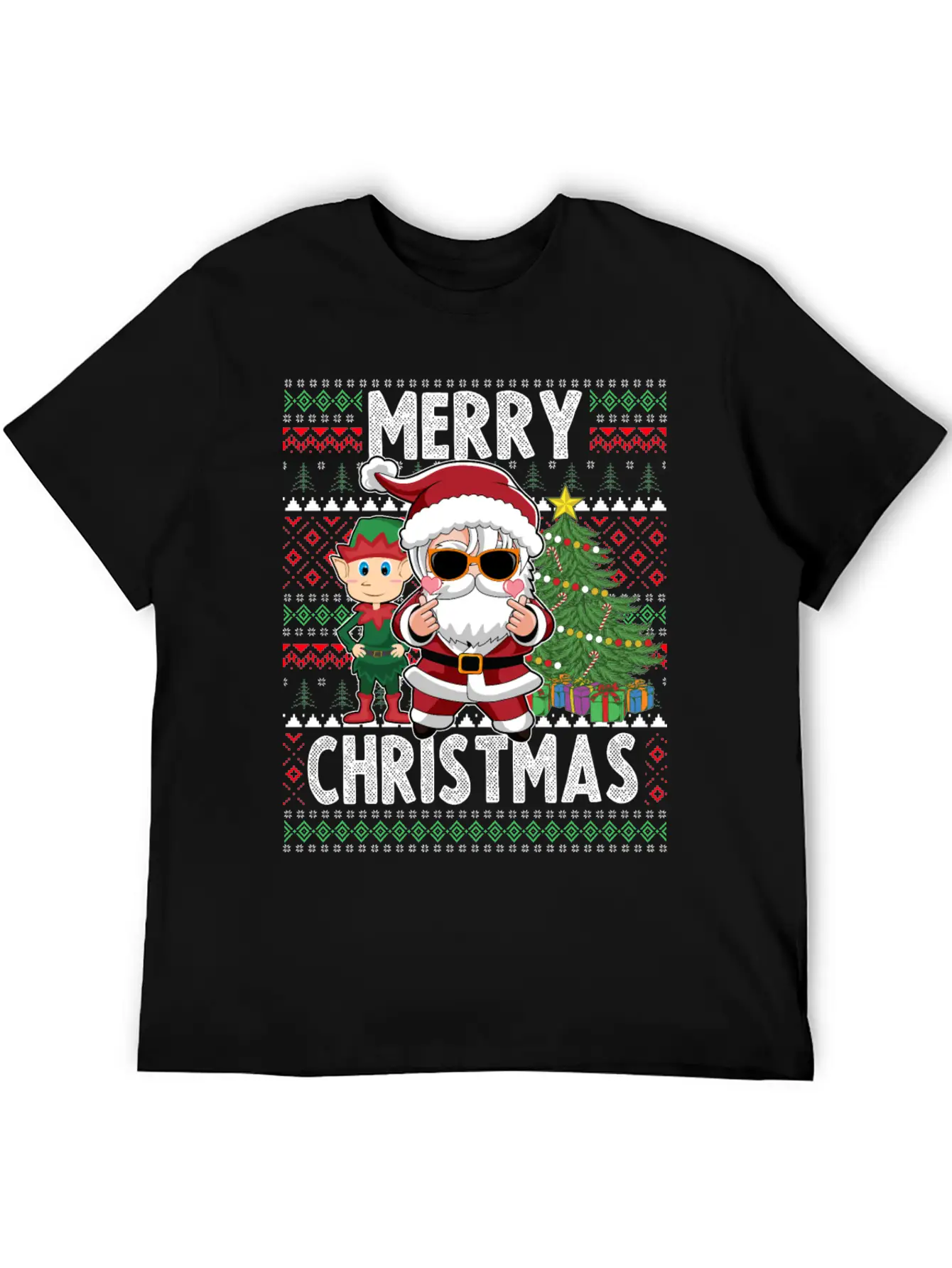 Merry Christmas K Pop Christmas Unisex Short Sleeve Soft Cotton T-Shirt – Casual Everyday Wear