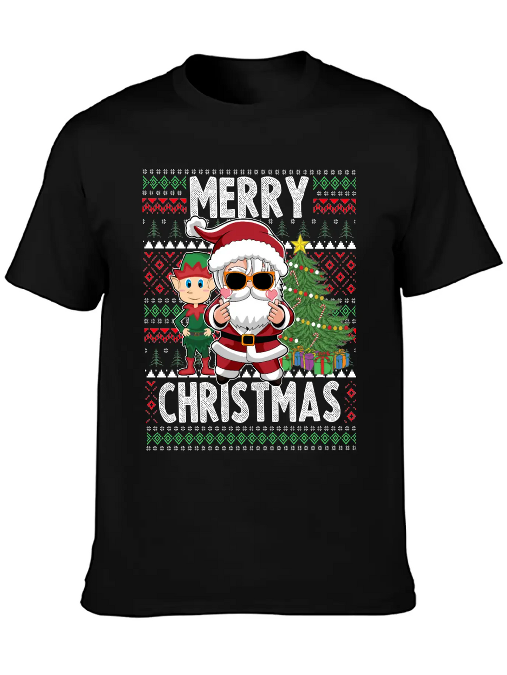 Merry Christmas K Pop Christmas Unisex Short Sleeve Soft Cotton T-Shirt – Casual Everyday Wear