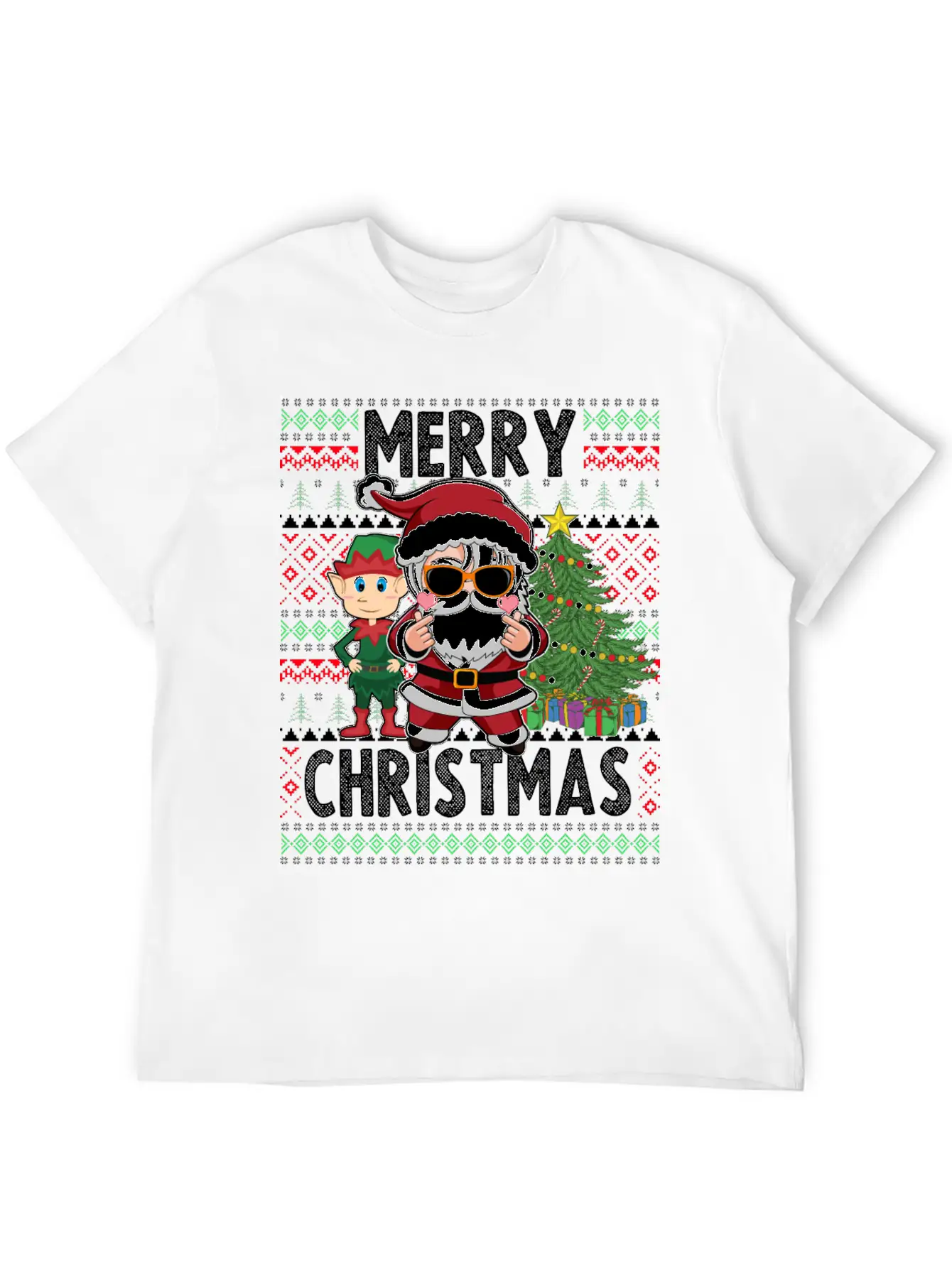 Merry Christmas K Pop Christmas Unisex Short Sleeve Soft Cotton T-Shirt – Casual Everyday Wear