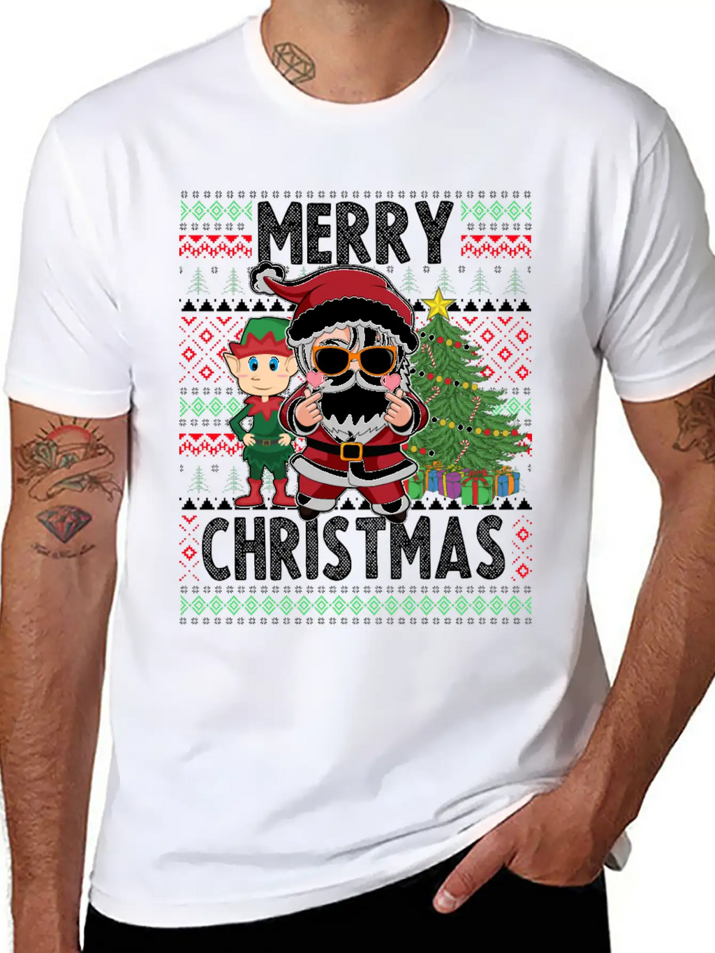 Merry Christmas K Pop Christmas Unisex Short Sleeve Soft Cotton T-Shirt – Casual Everyday Wear