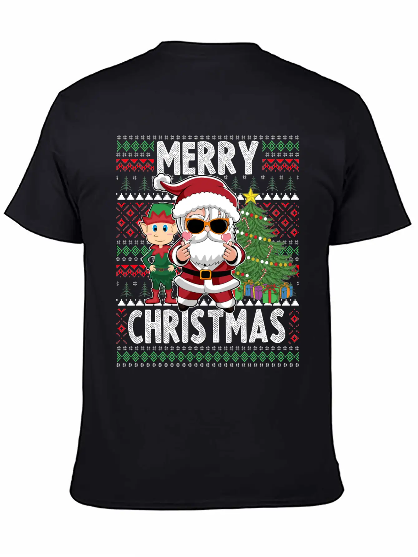 Merry Christmas K Pop Christmas Unisex Short Sleeve Soft Cotton T-Shirt – Casual Everyday Wear