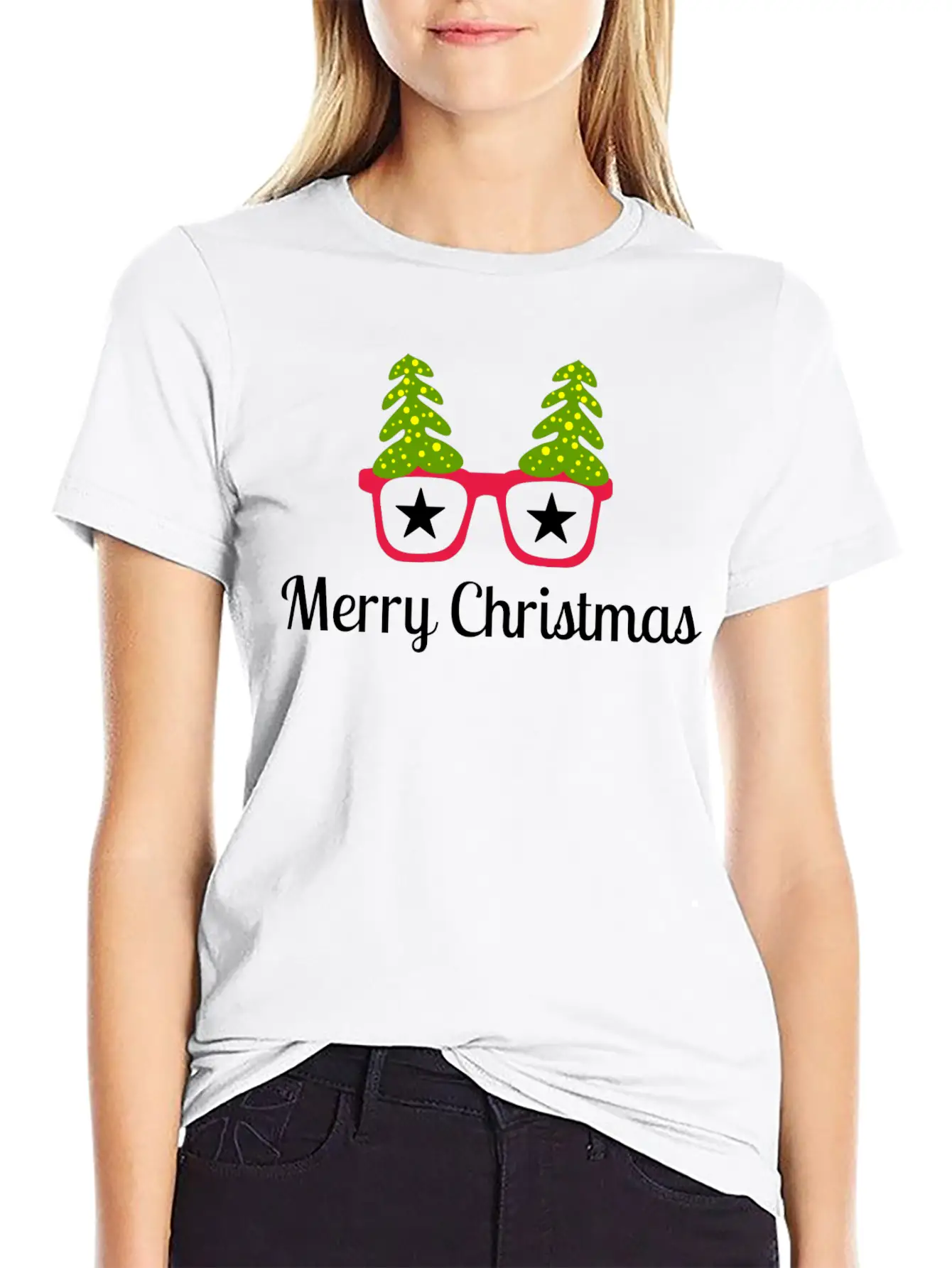 Merry Christmas Present Unisex Short Sleeve Soft Cotton T-Shirt – Casual Everyday Wear