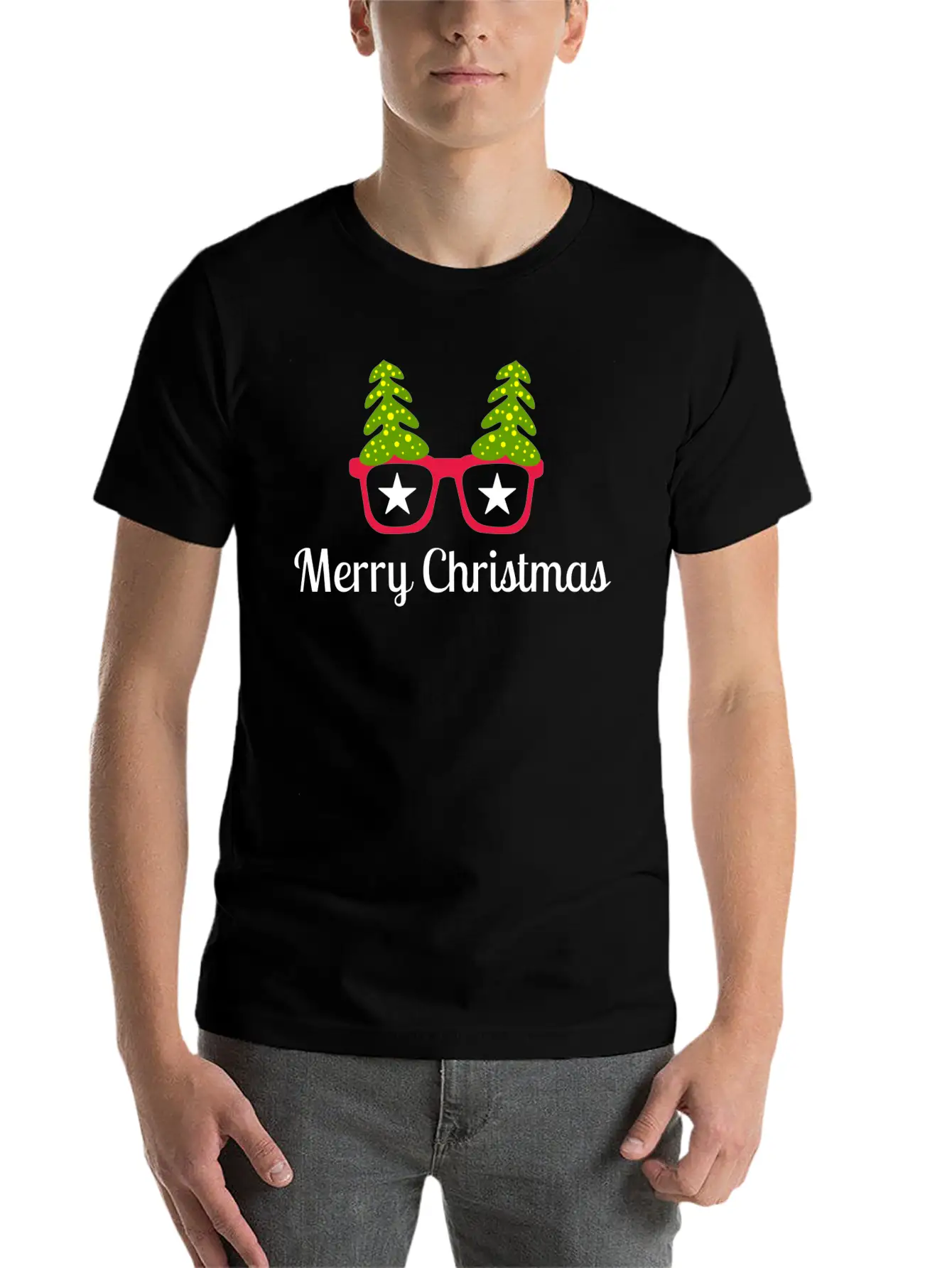 Merry Christmas Present Unisex Short Sleeve Soft Cotton T-Shirt – Casual Everyday Wear
