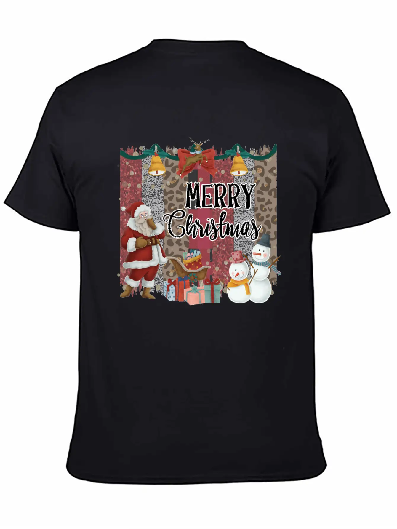 Merry Christmas Quote Santa Claus Snowmen Breathable Soft Cotton T-Shirt – Timeless Casual Look