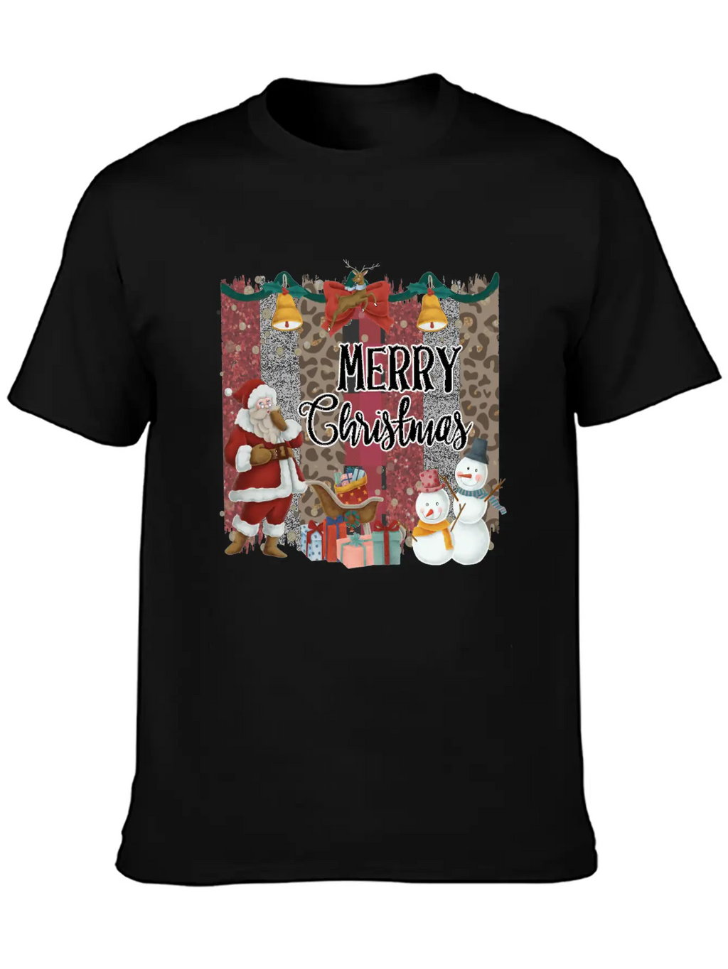 Merry Christmas Quote Santa Claus Snowmen Breathable Soft Cotton T-Shirt – Timeless Casual Look