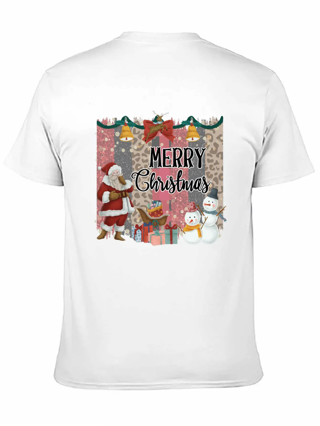 Merry Christmas Quote Santa Claus Snowmen Breathable Soft Cotton T-Shirt – Timeless Casual Look