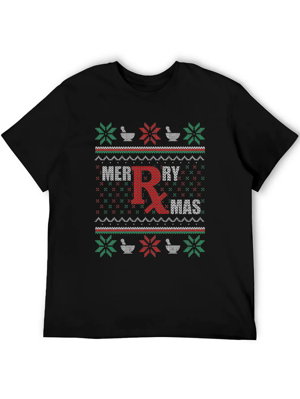 Merry Xmas Pharmacist Ugly Christmas Sweater Pharm Stylish Everyday T-Shirt – Unisex Basic Cotton Tee