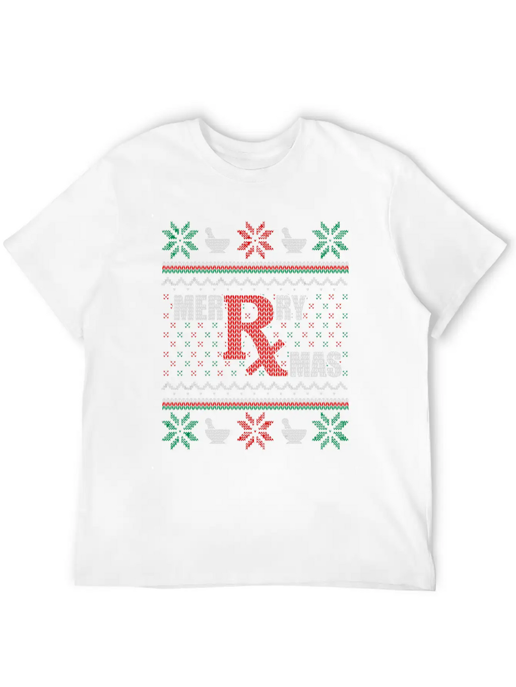 Merry Xmas Pharmacist Ugly Christmas Sweater Pharm Stylish Everyday T-Shirt – Unisex Basic Cotton Tee