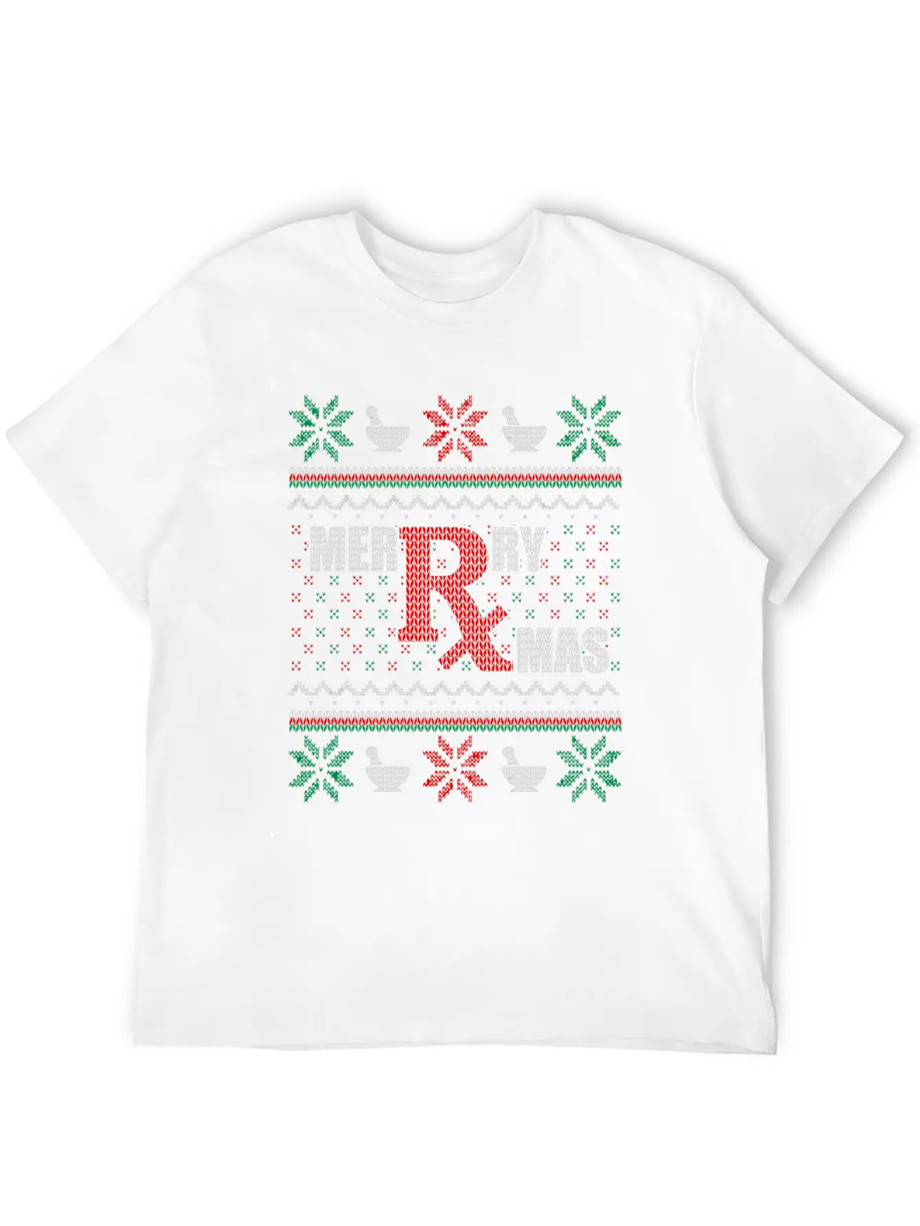 Merry Xmas Pharmacist Ugly Christmas Sweater Pharm Stylish Everyday T-Shirt – Unisex Basic Cotton Tee