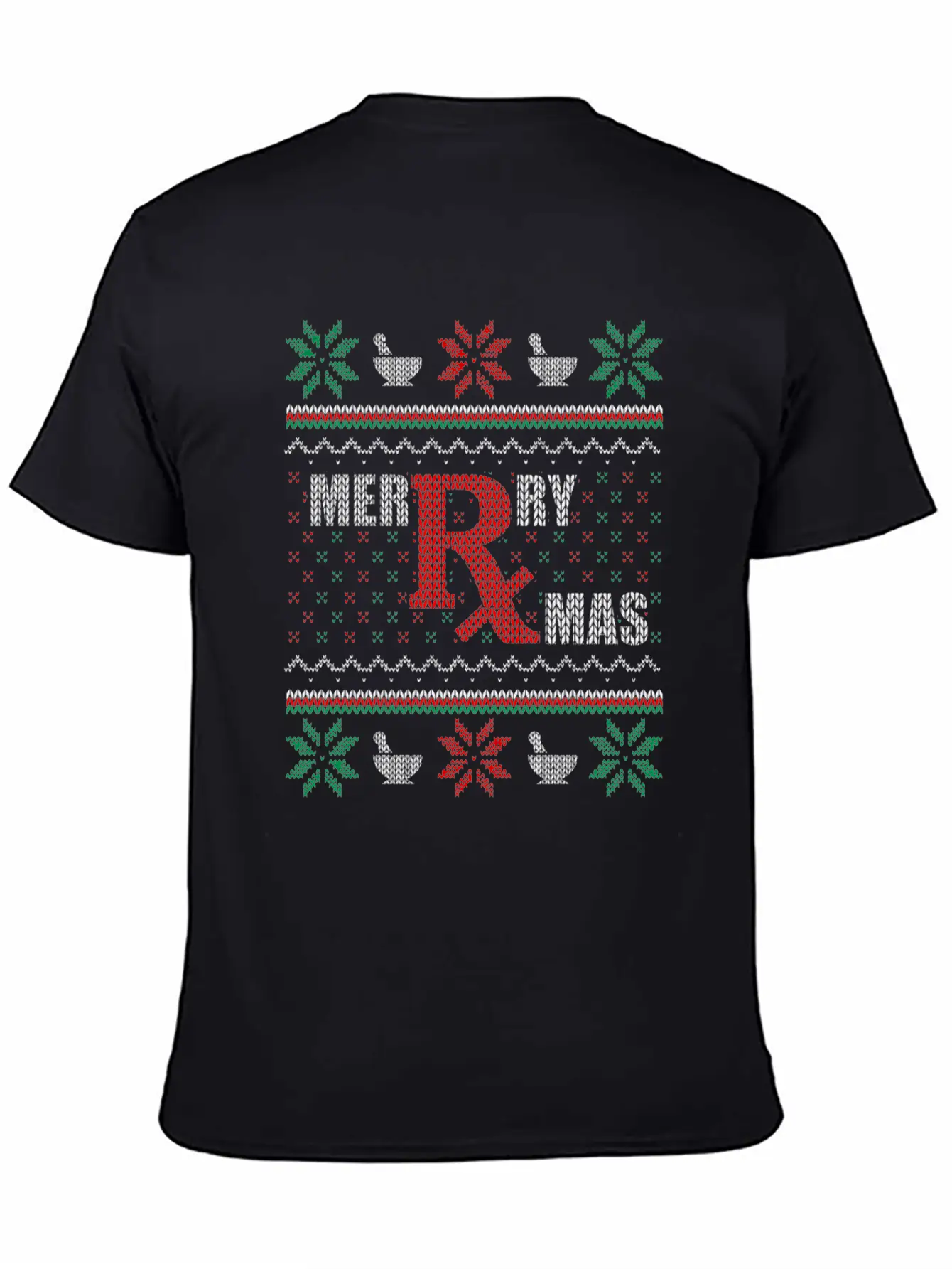 Merry Xmas Pharmacist Ugly Christmas Sweater Pharm Stylish Everyday T-Shirt – Unisex Basic Cotton Tee