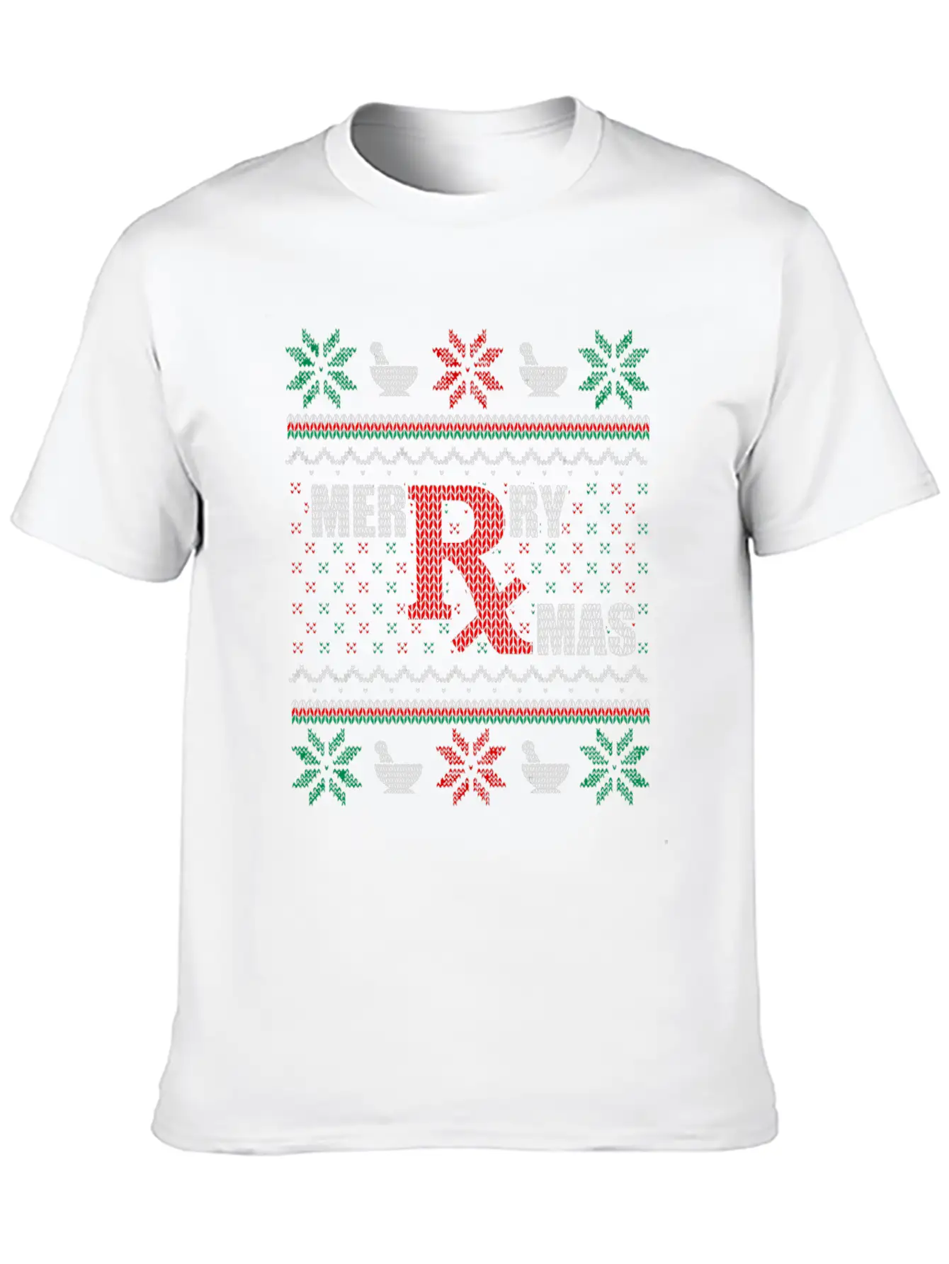 Merry Xmas Pharmacist Ugly Christmas Sweater Pharm Stylish Everyday T-Shirt – Unisex Basic Cotton Tee