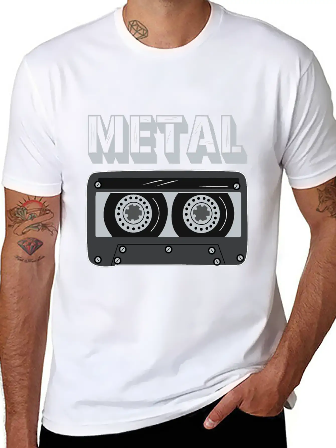 Metal Cassette Unisex Casual T-Shirt – Clean Design For Daily Comfort