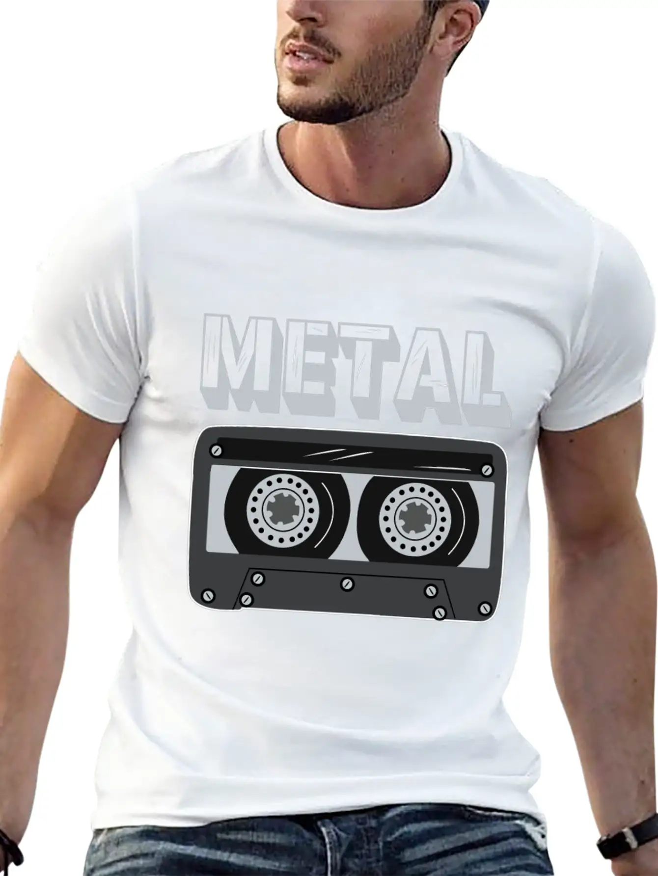 Metal Cassette Unisex Casual T-Shirt – Clean Design For Daily Comfort