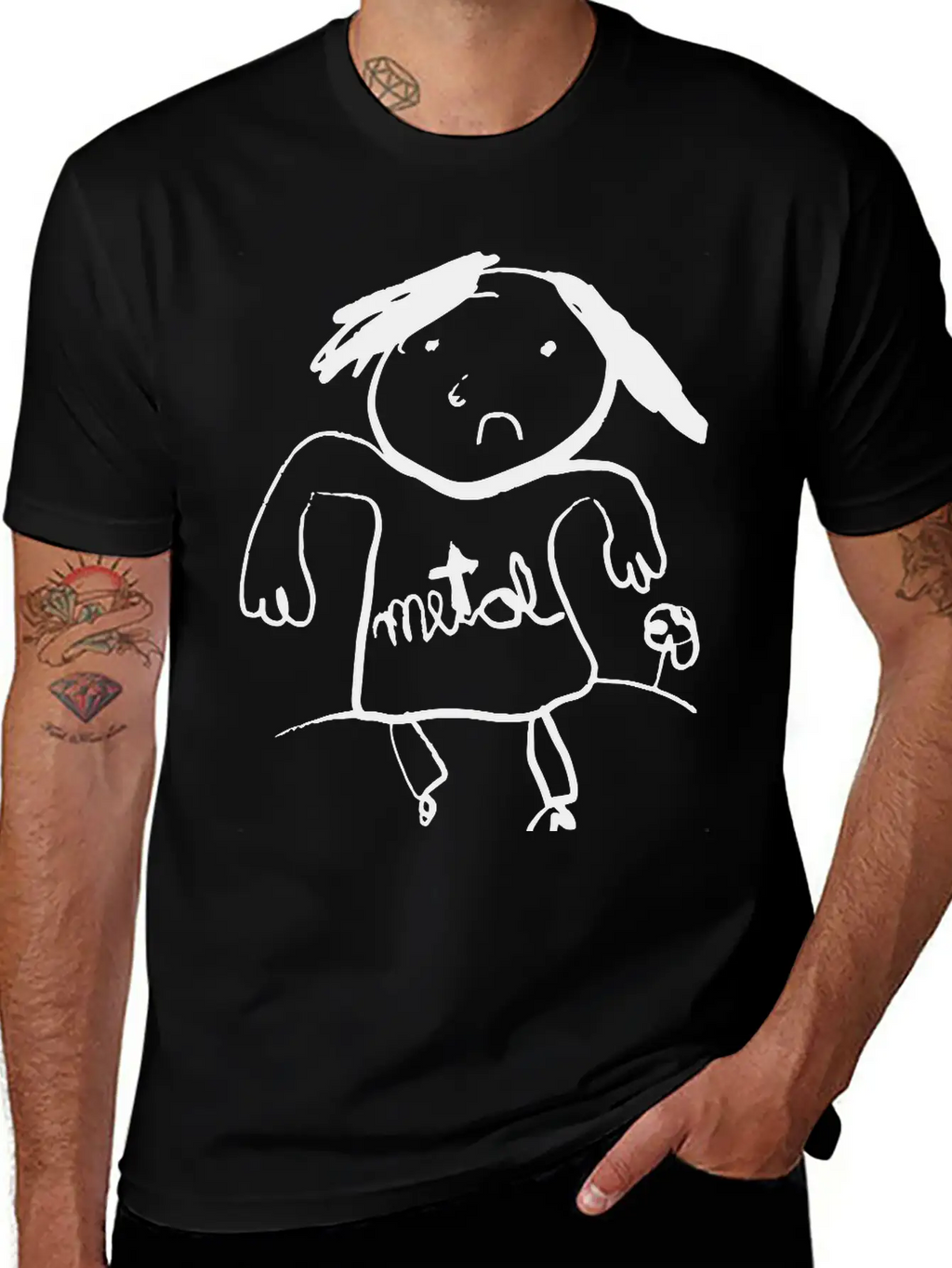 Metal Classic Fit Graphic Tee For Daily Comfort – Unisex Cotton Shirt