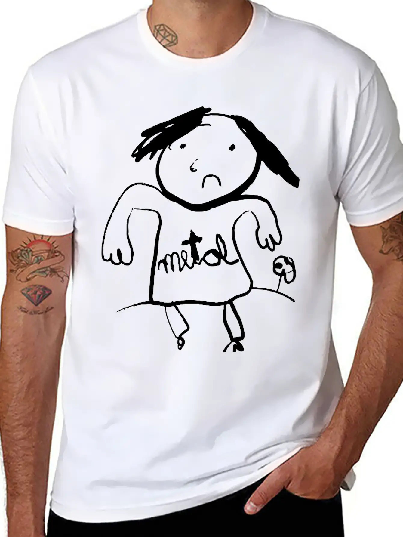 Metal Classic Fit Graphic Tee For Daily Comfort – Unisex Cotton Shirt