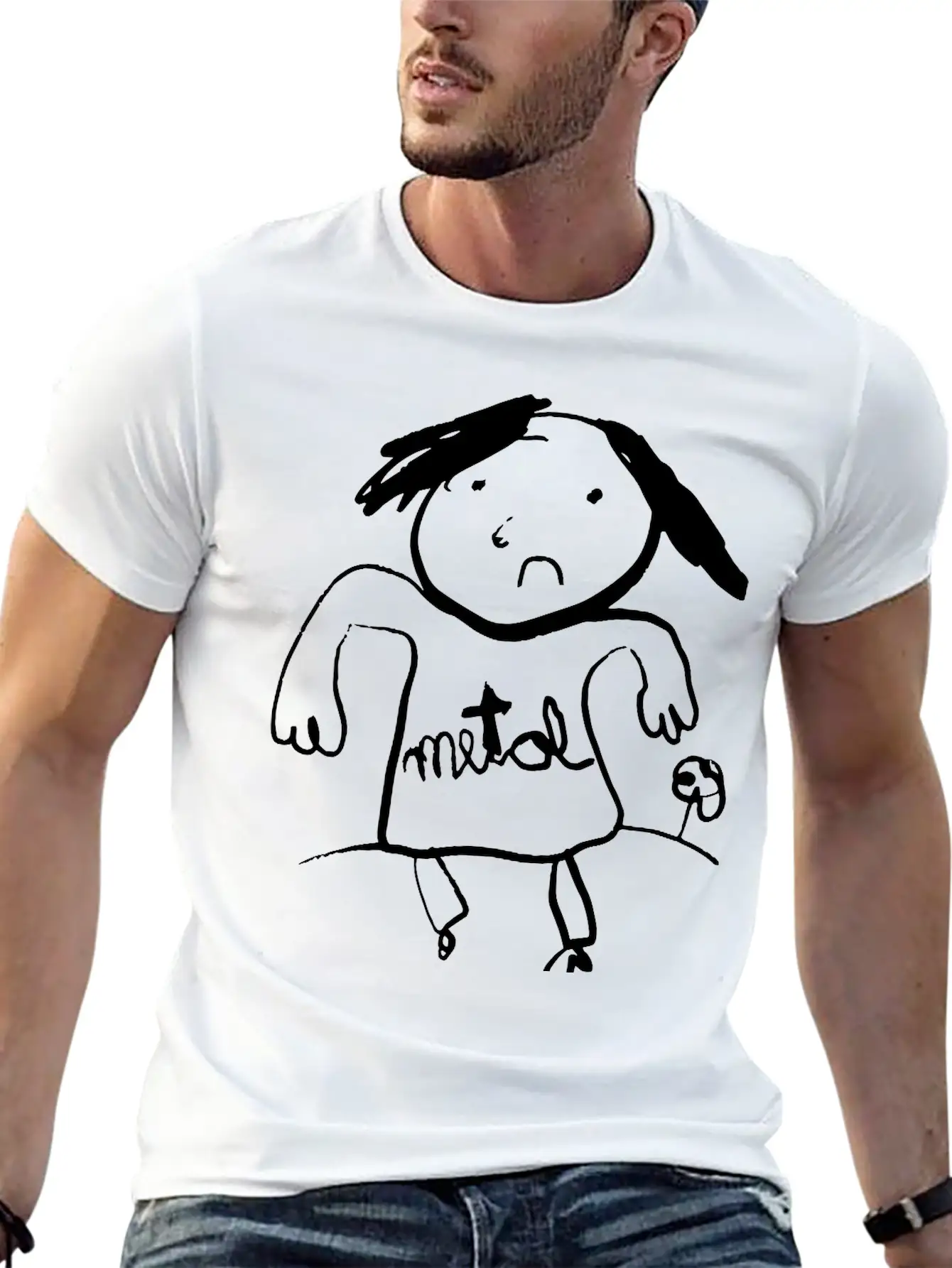 Metal Classic Fit Graphic Tee For Daily Comfort – Unisex Cotton Shirt