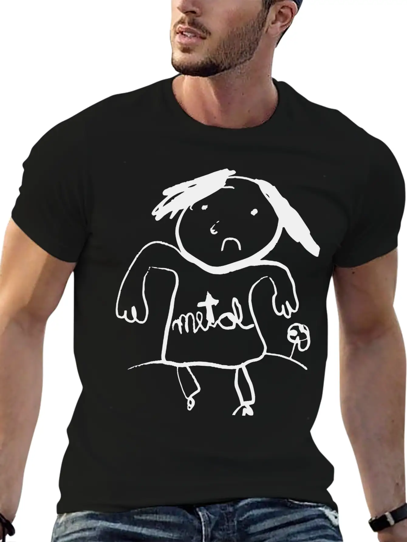 Metal Classic Fit Graphic Tee For Daily Comfort – Unisex Cotton Shirt