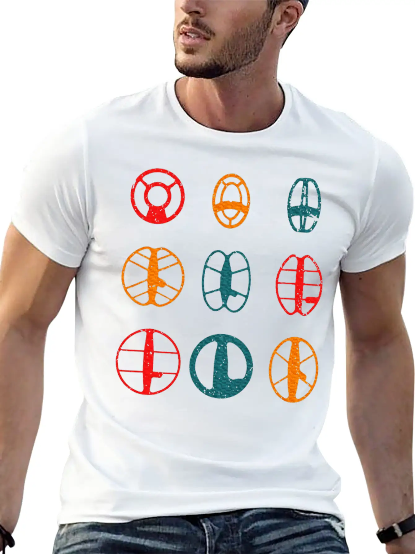 Metal Detecting Coils Cool Metal Detectorist Stylish Everyday T-Shirt – Unisex Basic Cotton Tee