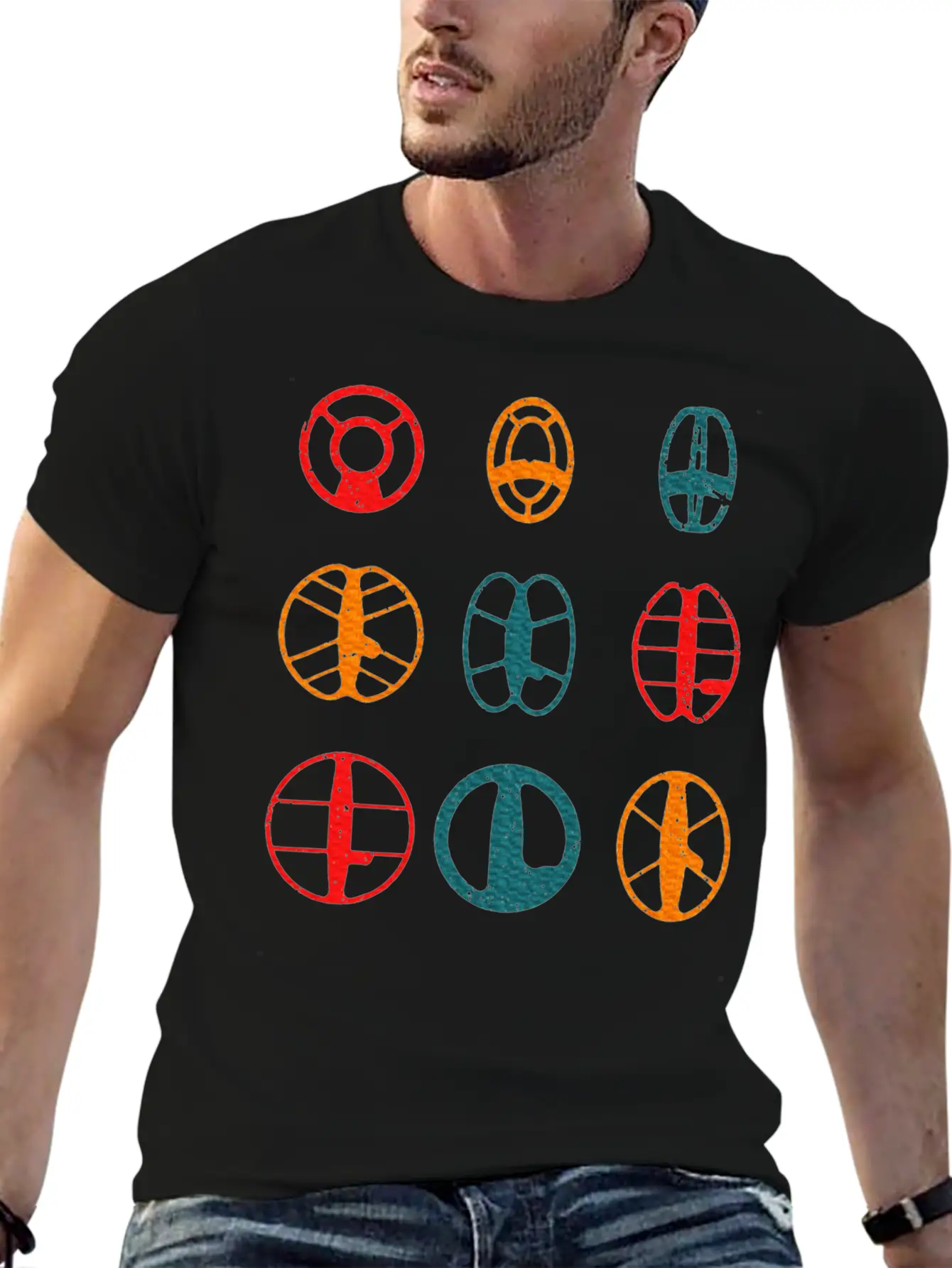 Metal Detecting Coils Cool Metal Detectorist Stylish Everyday T-Shirt – Unisex Basic Cotton Tee