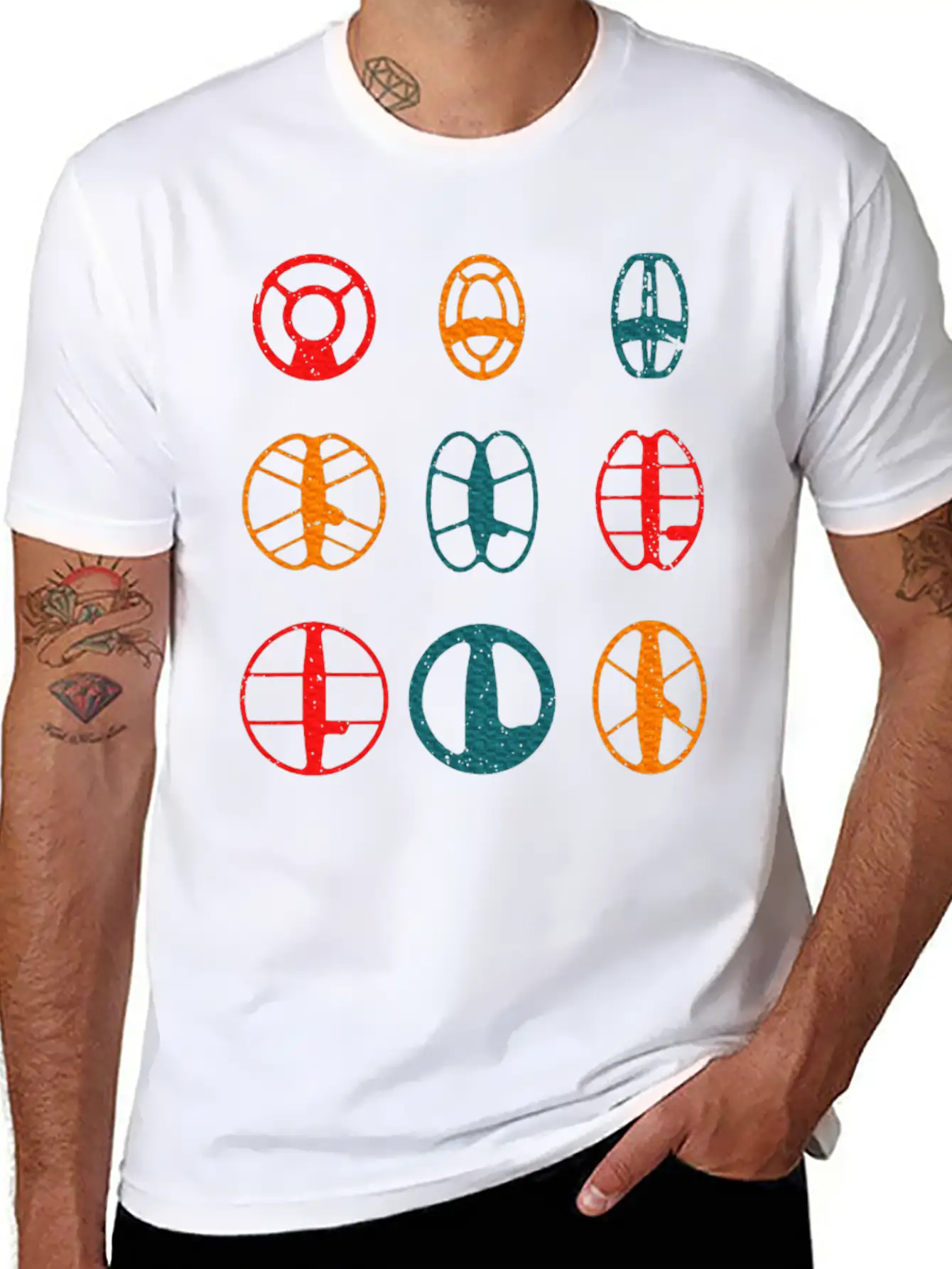 Metal Detecting Coils Cool Metal Detectorist Stylish Everyday T-Shirt – Unisex Basic Cotton Tee