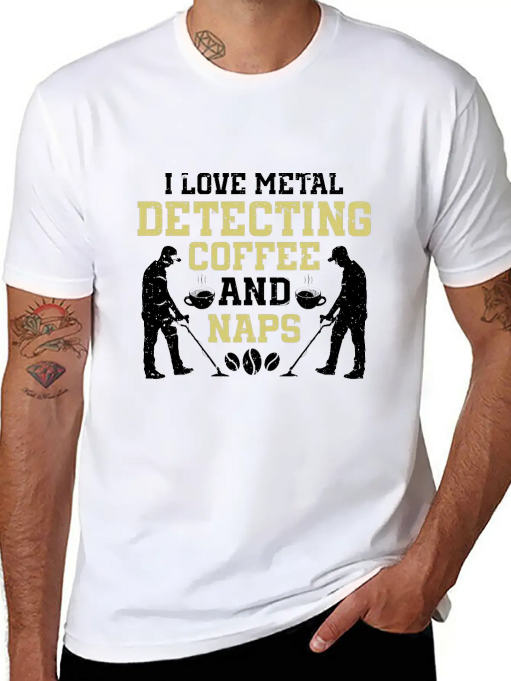 Metal Detecting Detector Treasure Hunting Unisex Short Sleeve Soft Cotton T-Shirt – Casual Everyday Wear