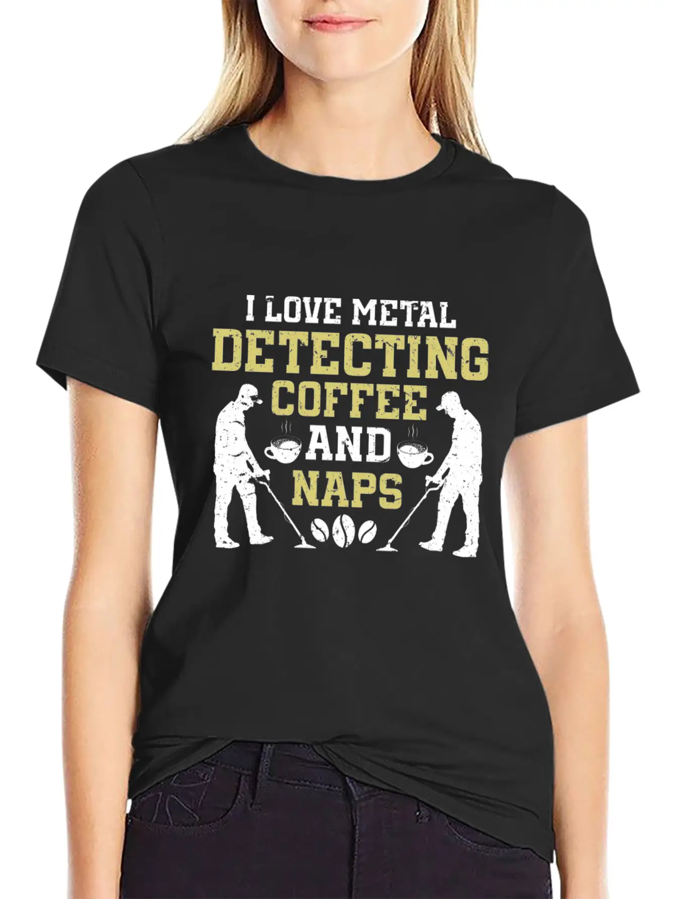 Metal Detecting Detector Treasure Hunting Unisex Short Sleeve Soft Cotton T-Shirt – Casual Everyday Wear