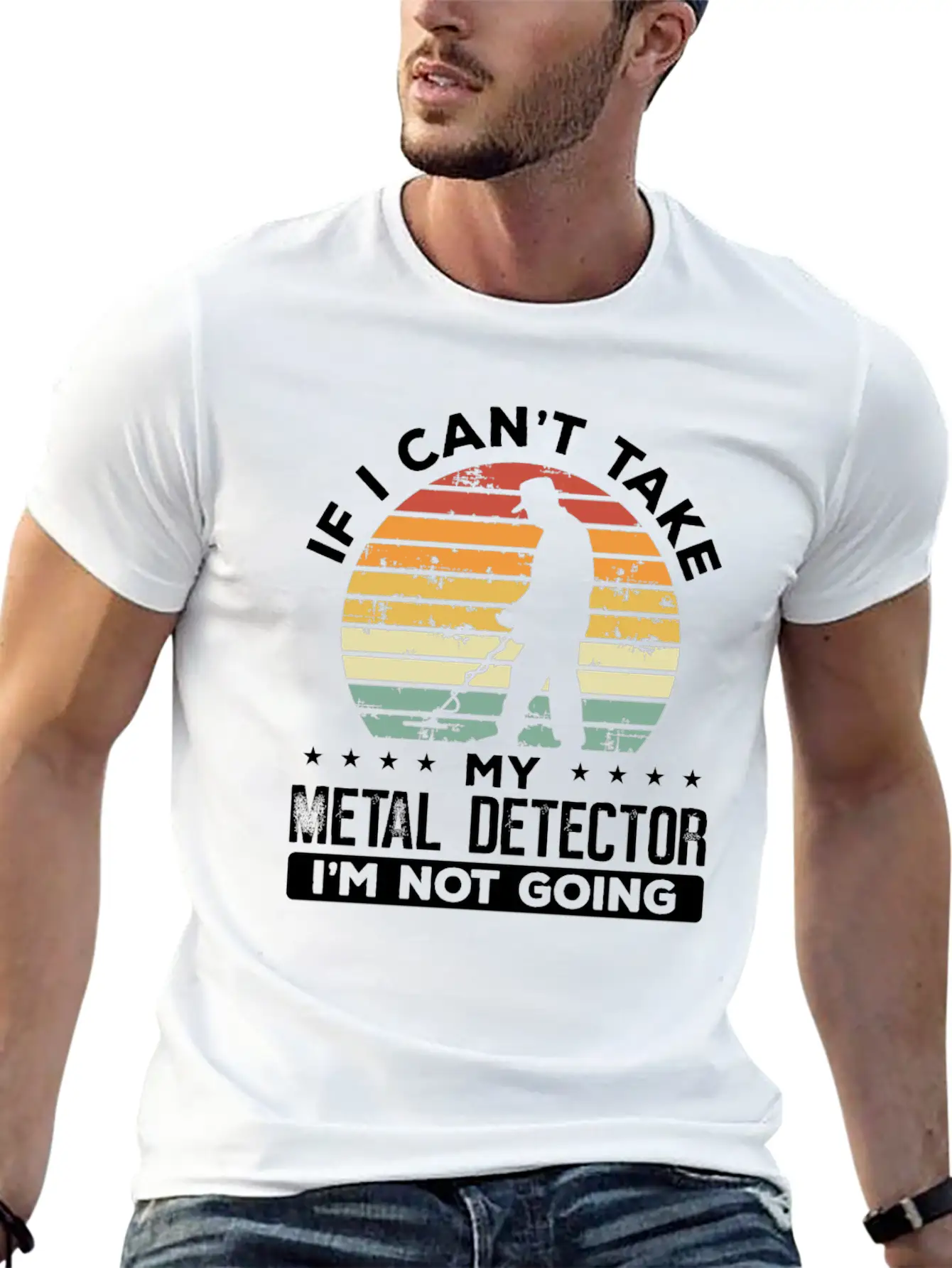 Metal Detecting Vintage Hunter Metal Detector Unisex Short Sleeve Soft Cotton T-Shirt – Casual Everyday Wear