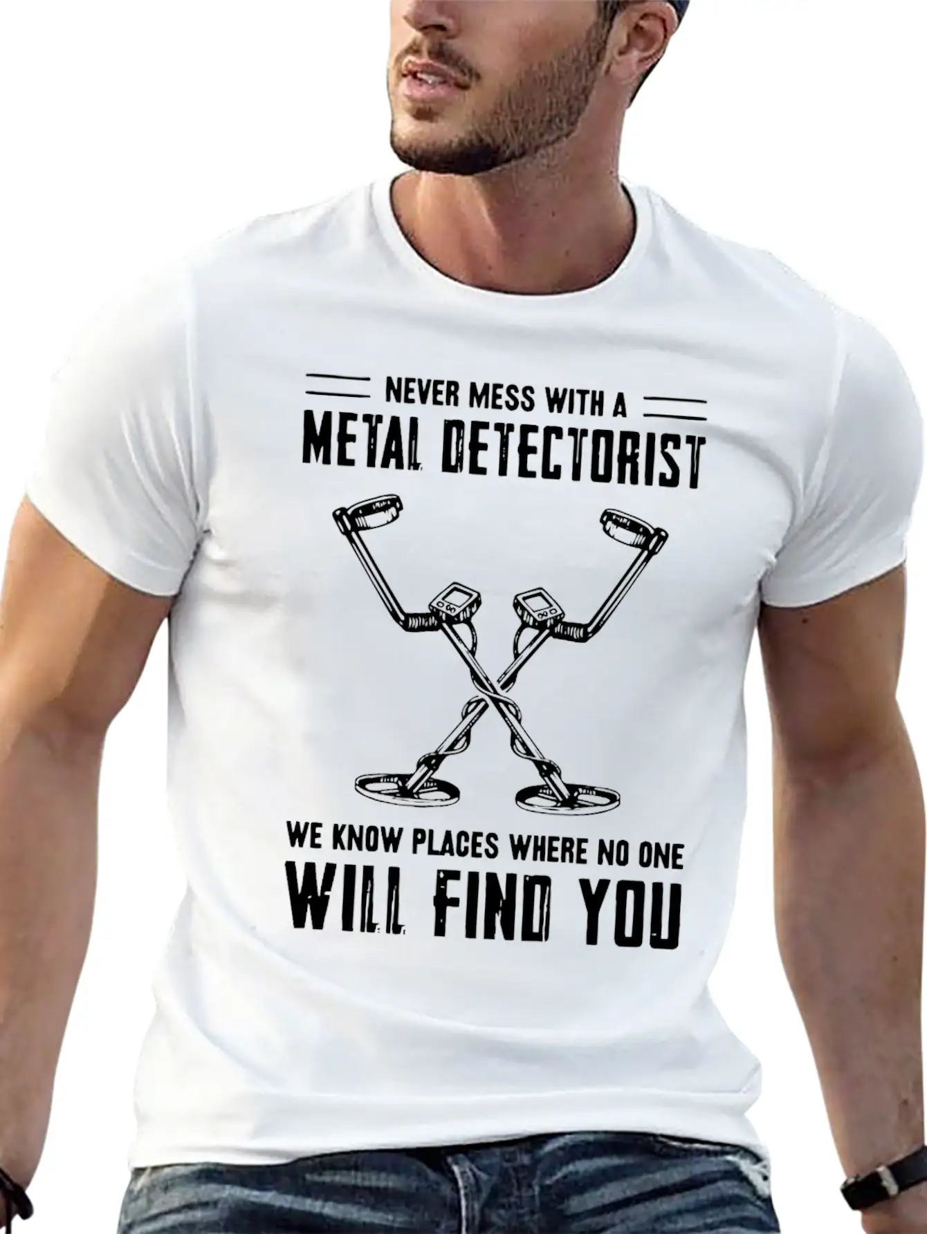 Metal Detector , Metal Detectorist Unisex Casual T-Shirt – Clean Design For Daily Comfort