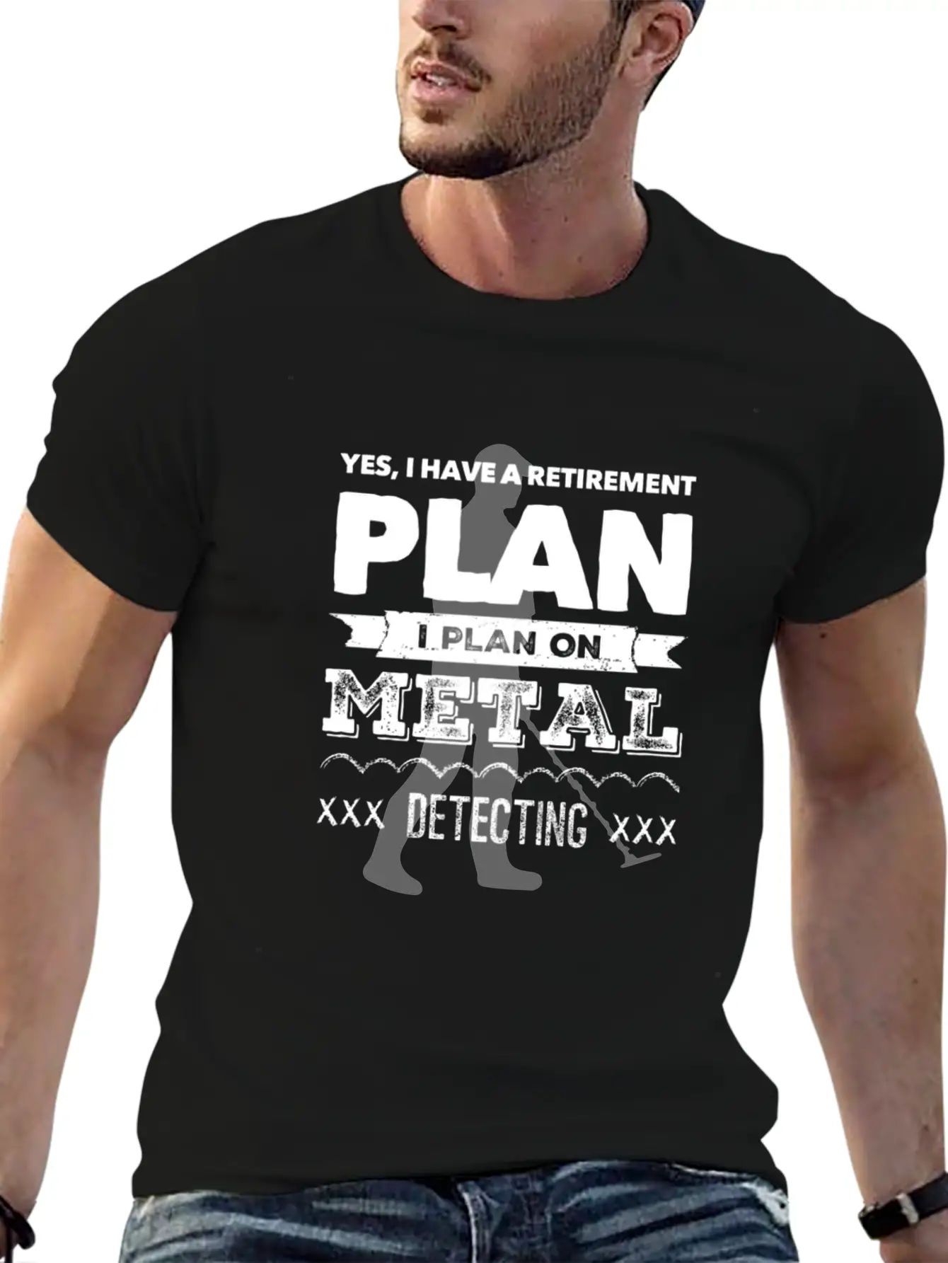 Metal Detector Retirement Plan Unisex Short Sleeve Soft Cotton T-Shirt – Casual Everyday Wear