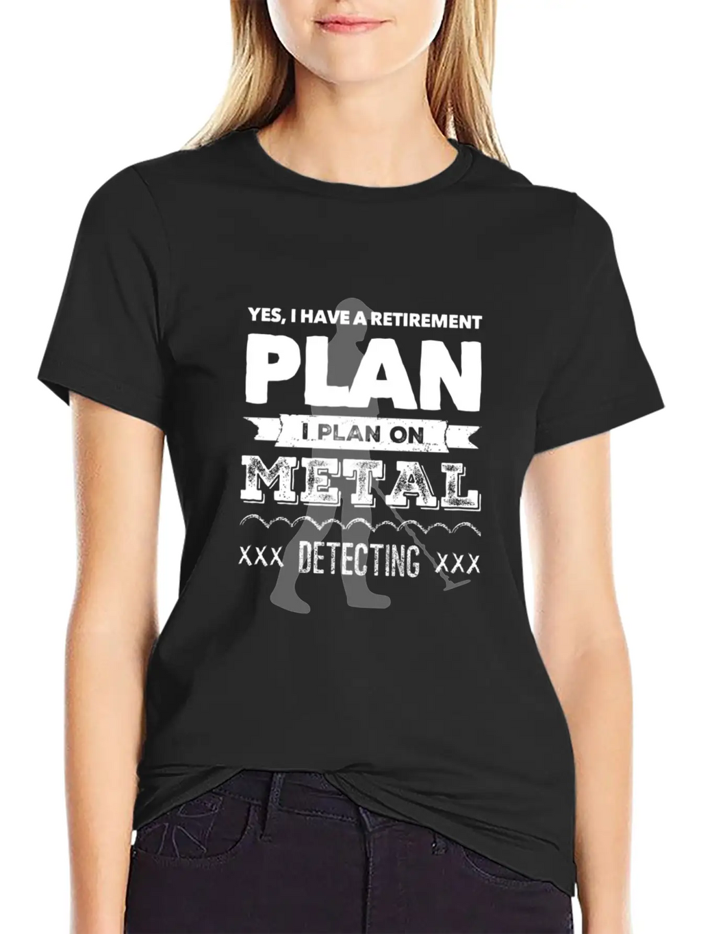 Metal Detector Retirement Plan Unisex Short Sleeve Soft Cotton T-Shirt – Casual Everyday Wear