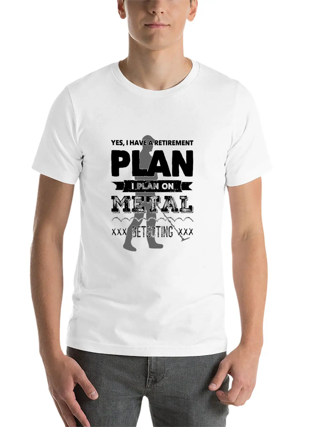 Metal Detector Retirement Plan Unisex Short Sleeve Soft Cotton T-Shirt – Casual Everyday Wear
