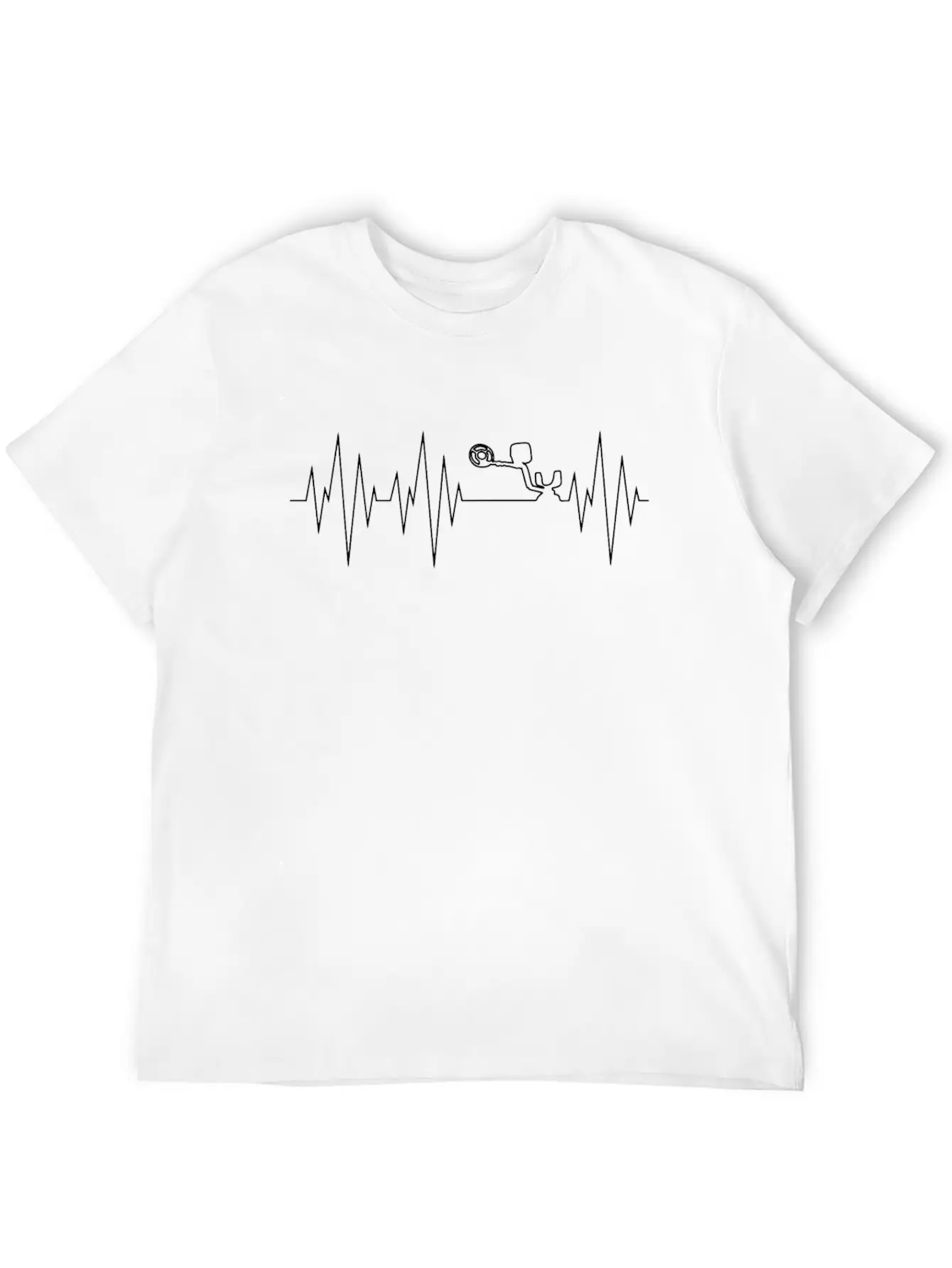 Metal Detector Wave Unisex Short Sleeve Soft Cotton T-Shirt – Casual Everyday Wear
