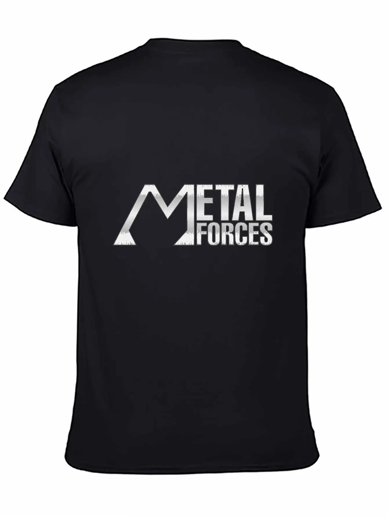 Metal Forces Silver Unisex Short Sleeve Soft Cotton T-Shirt – Casual Everyday Wear