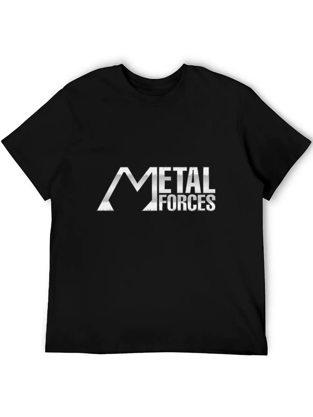 Metal Forces Silver Unisex Short Sleeve Soft Cotton T-Shirt – Casual Everyday Wear