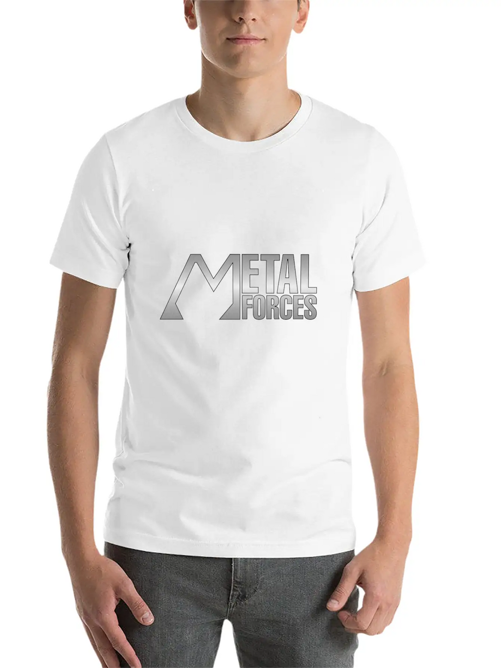 Metal Forces Silver Unisex Short Sleeve Soft Cotton T-Shirt – Casual Everyday Wear