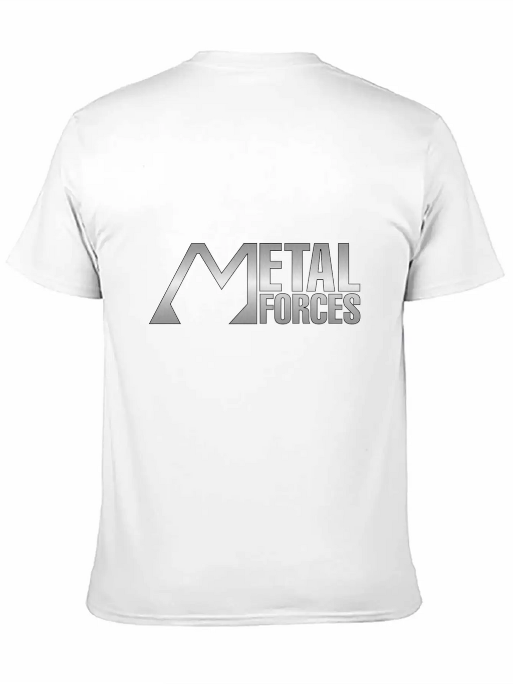 Metal Forces Silver Unisex Short Sleeve Soft Cotton T-Shirt – Casual Everyday Wear