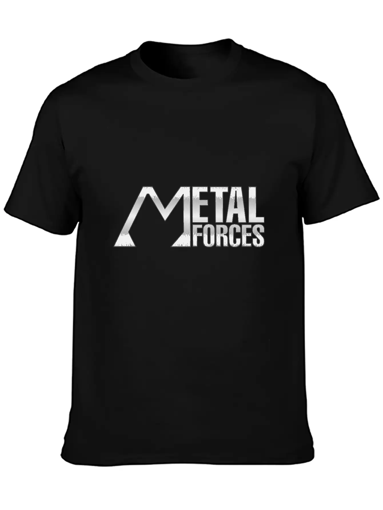 Metal Forces Silver Unisex Short Sleeve Soft Cotton T-Shirt – Casual Everyday Wear