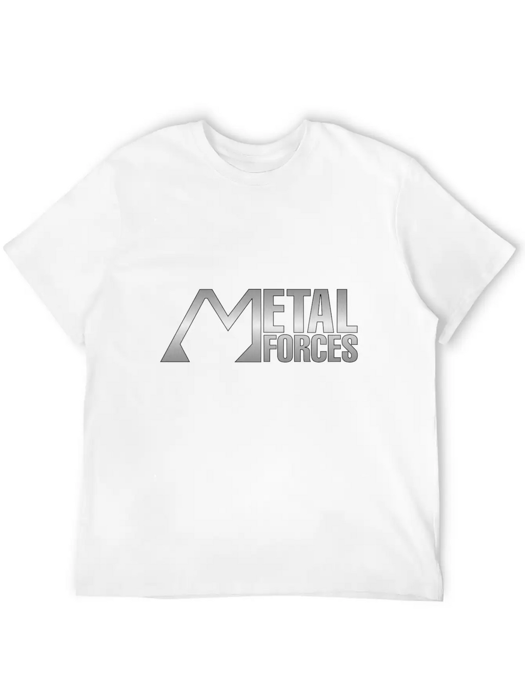 Metal Forces Silver Unisex Short Sleeve Soft Cotton T-Shirt – Casual Everyday Wear