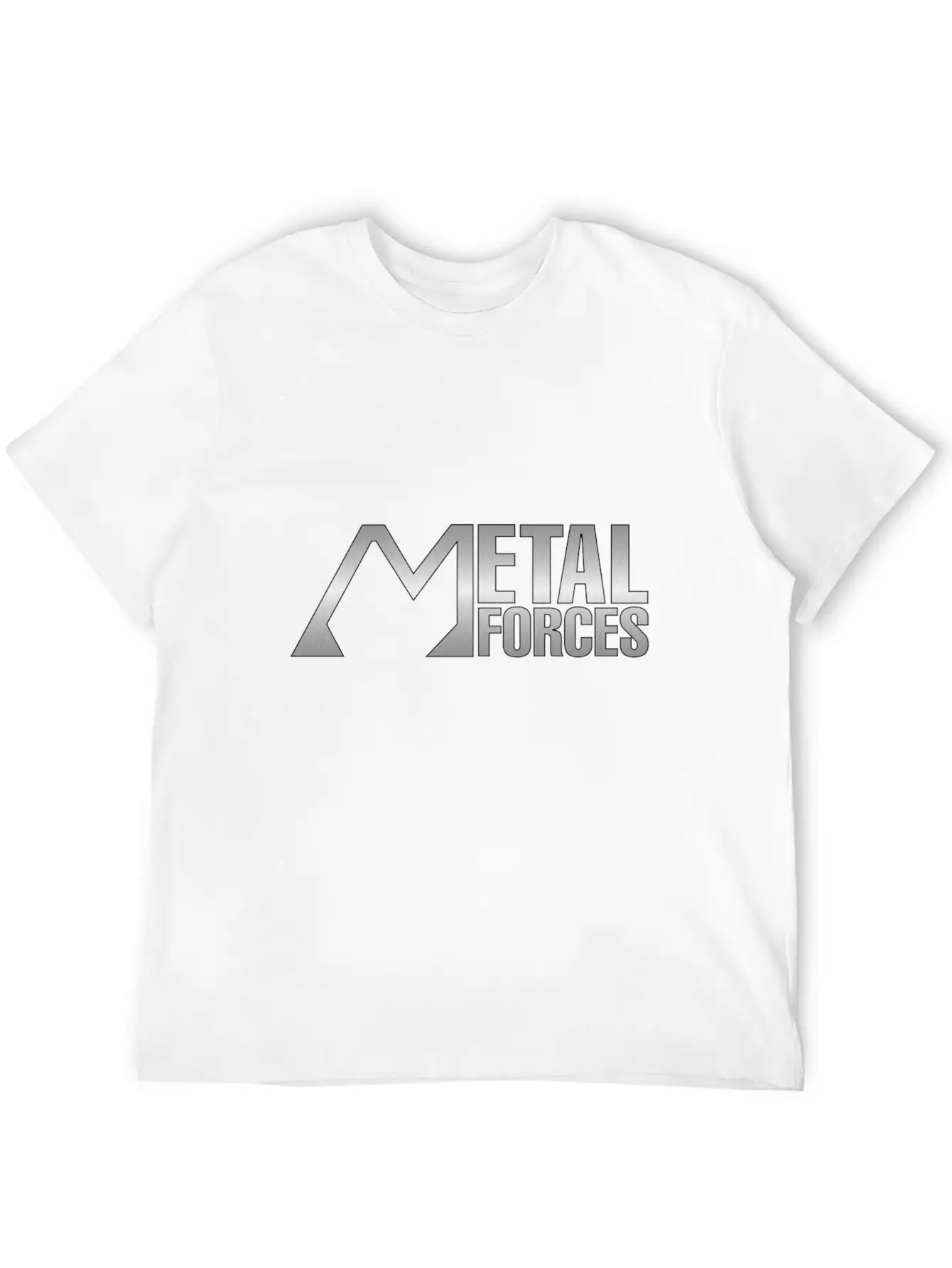Metal Forces Silver Unisex Short Sleeve Soft Cotton T-Shirt – Casual Everyday Wear